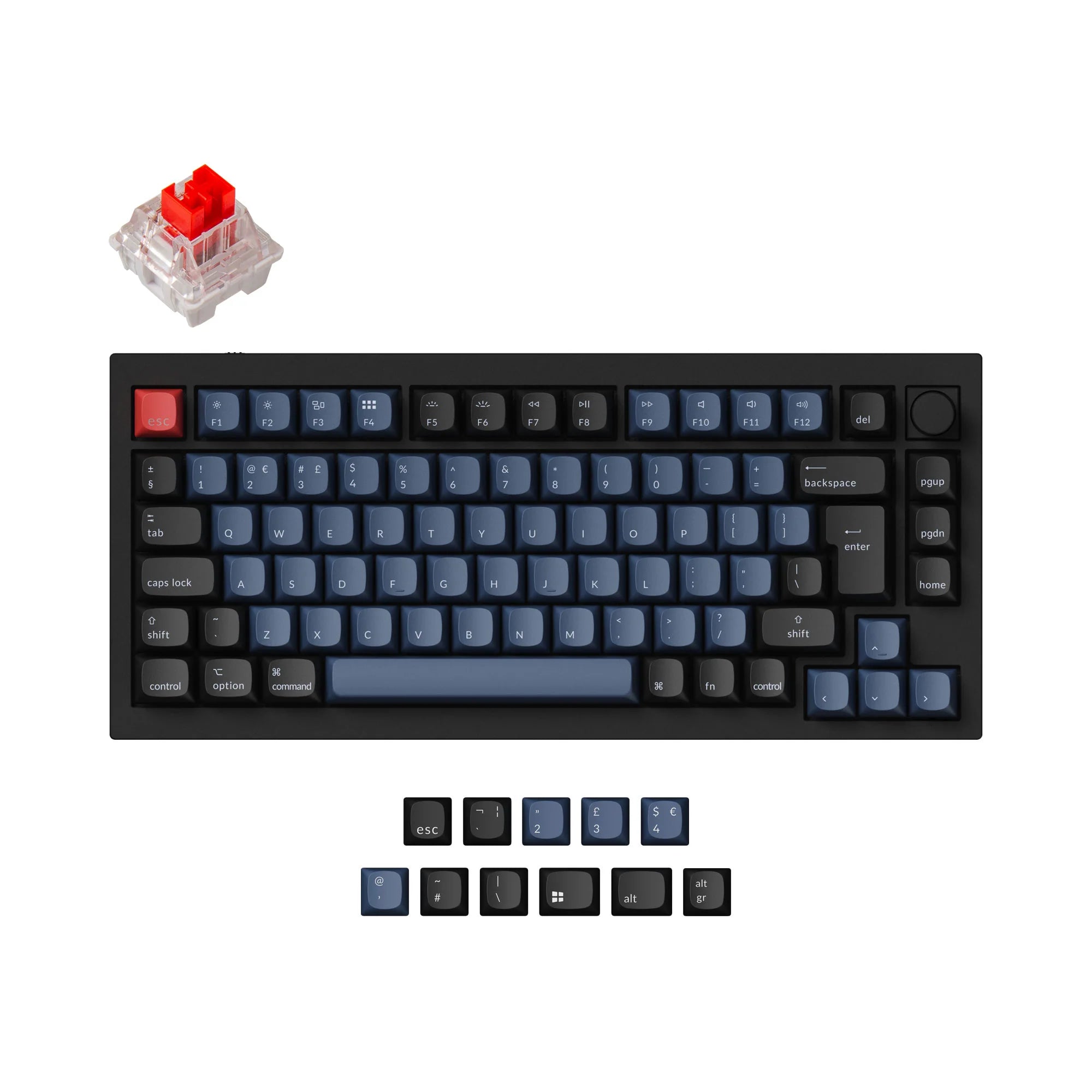 Keychron Q1 QMK Custom Mechanical Keyboard ISO Layout Collection - Version 1 - View 3