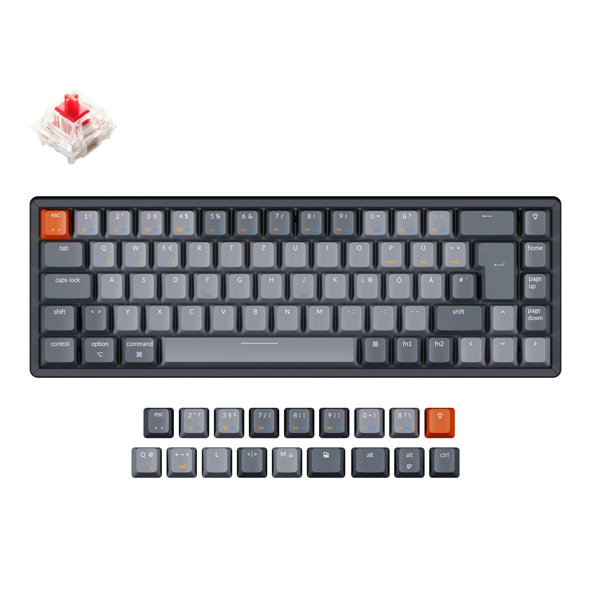 Keychron K6 Wireless Mechanical Keyboard (German ISO-DE Layout) - View 4