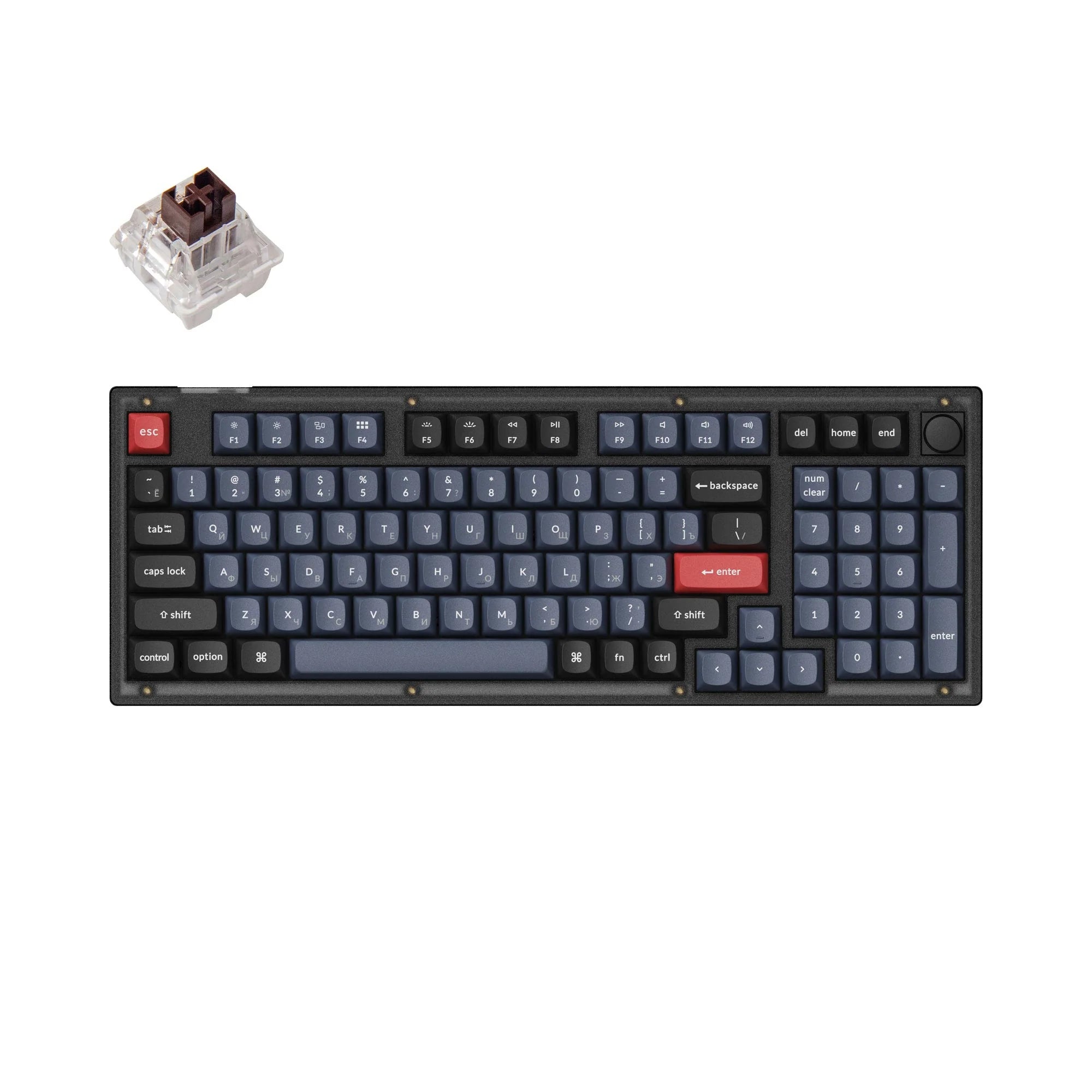 Keychron V5 QMK Custom Mechanical Keyboard Russian Layout - View 2