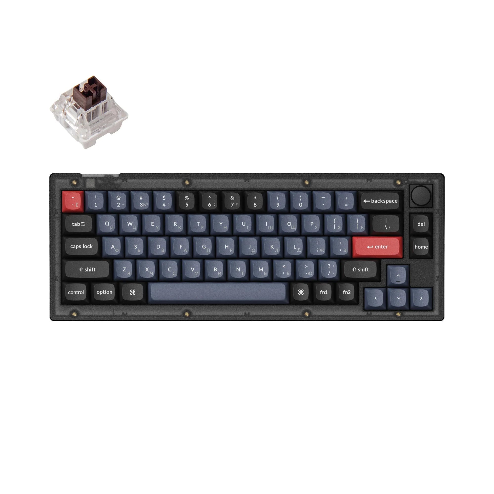 Keychron V2 QMK Custom Mechanical Keyboard Russian Layout - View 2