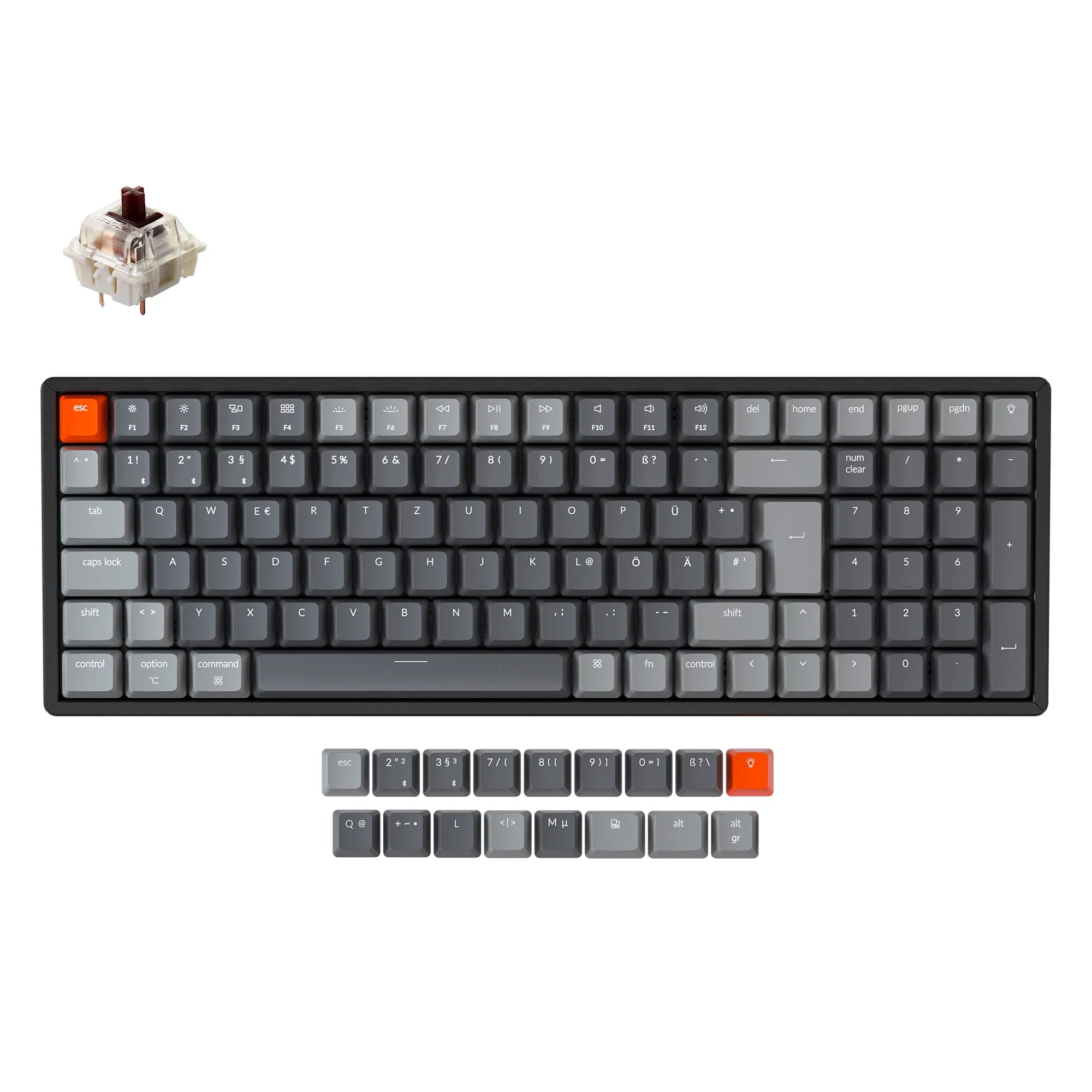 Keychron K4 Wireless Mechanical Keyboard (German ISO-DE Layout) - Version 2 - View 3
