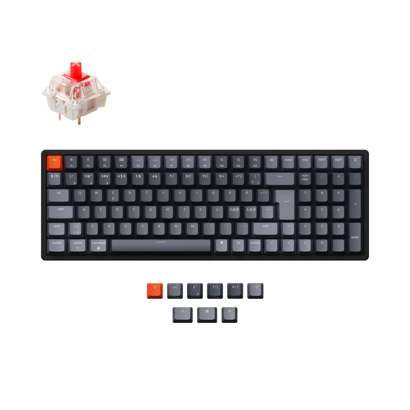 Keychron K4 Wireless Mechanical Keyboard (Nordic ISO Layout) - Version 2 - View 4