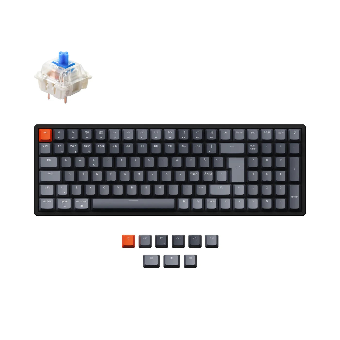 Keychron K4 Wireless Mechanical Keyboard (Nordic ISO Layout) - Version 2 - View 5
