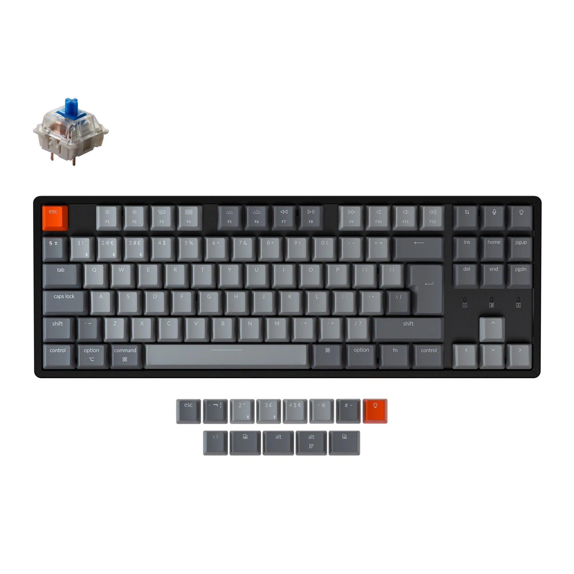 Keychron K8 Wireless Mechanical Keyboard (UK ISO Layout) - View 2