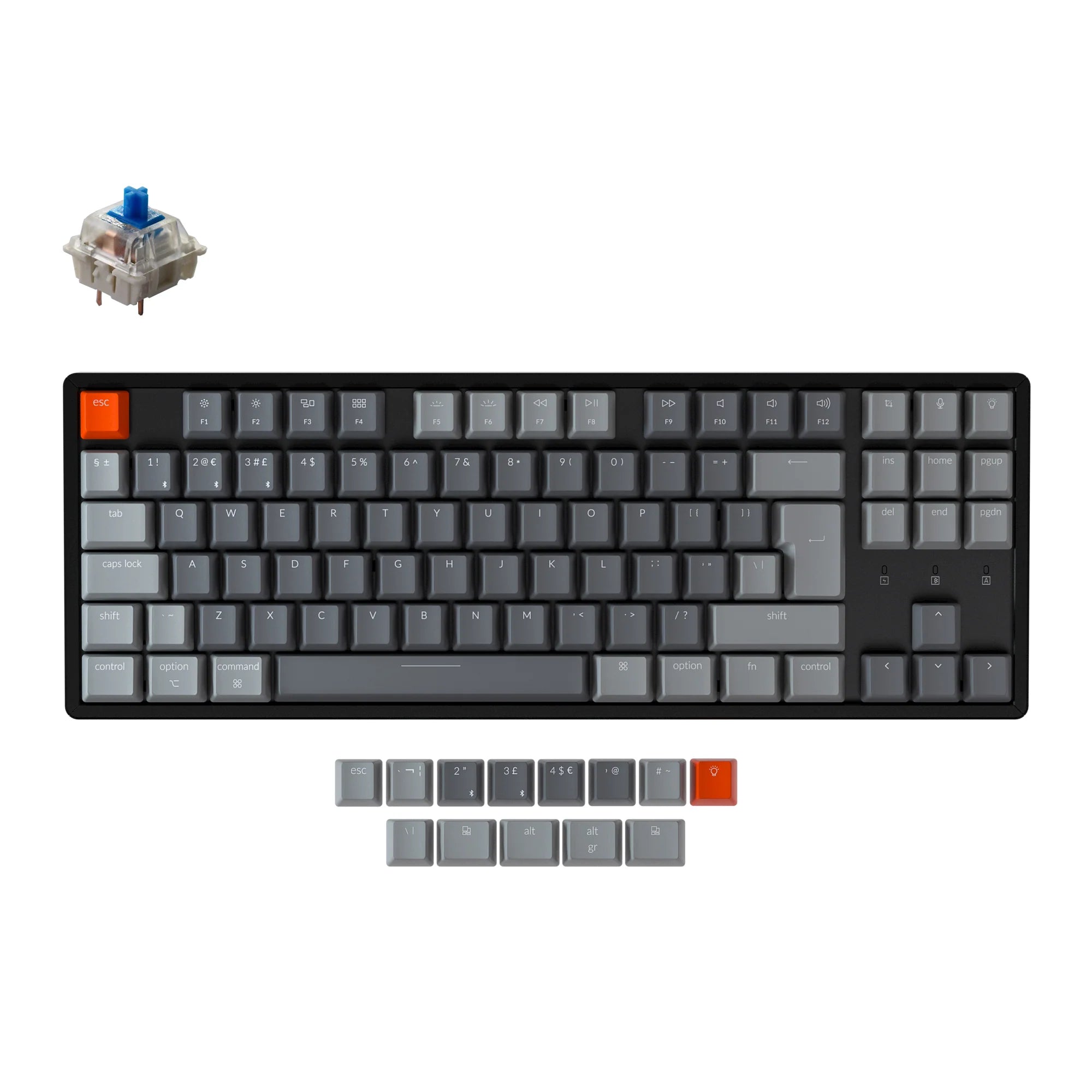 Keychron K8 Wireless Mechanical Keyboard (UK ISO Layout) - View 5