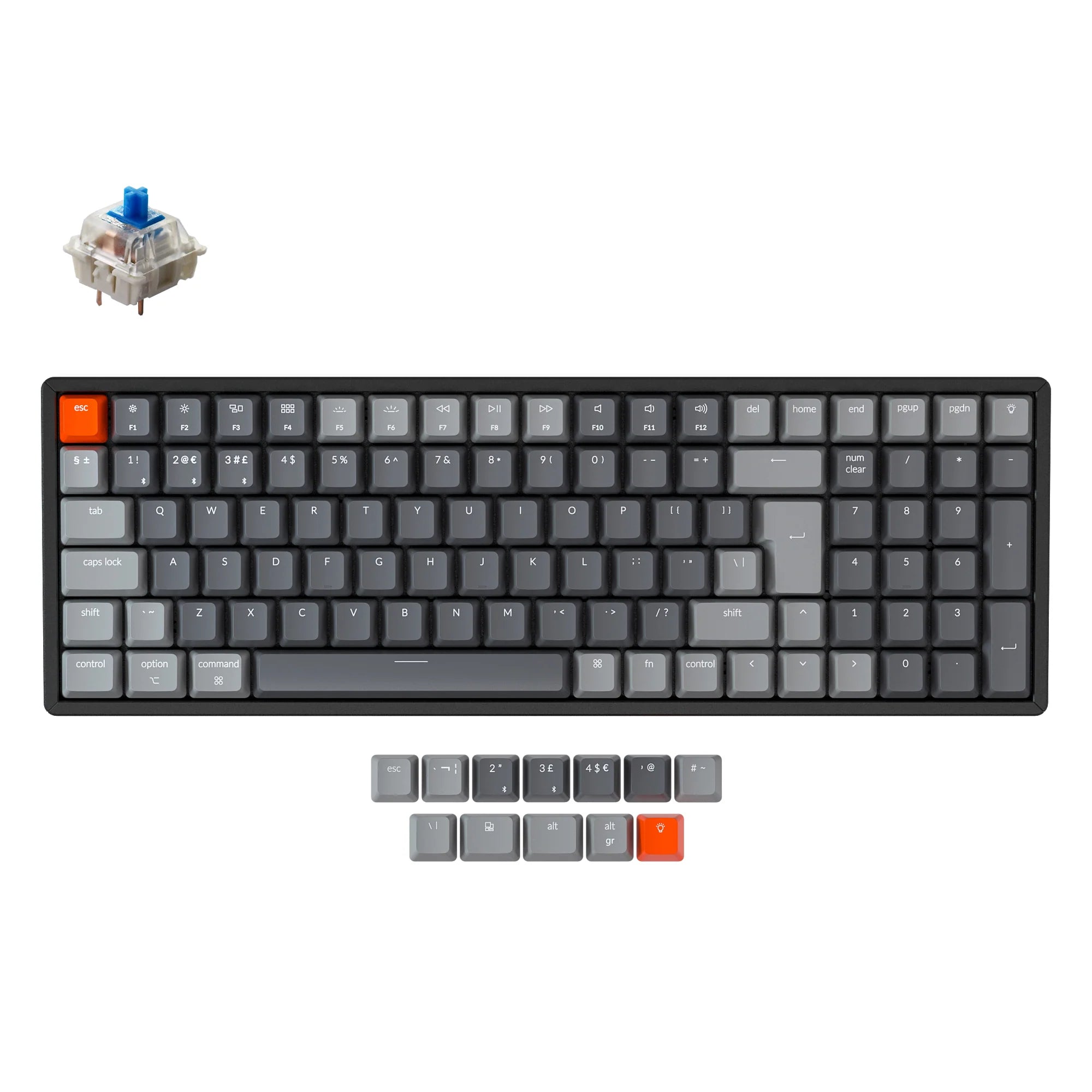 Keychron K4 Wireless Mechanical Keyboard (UK ISO Layout) - Version 2 - View 2