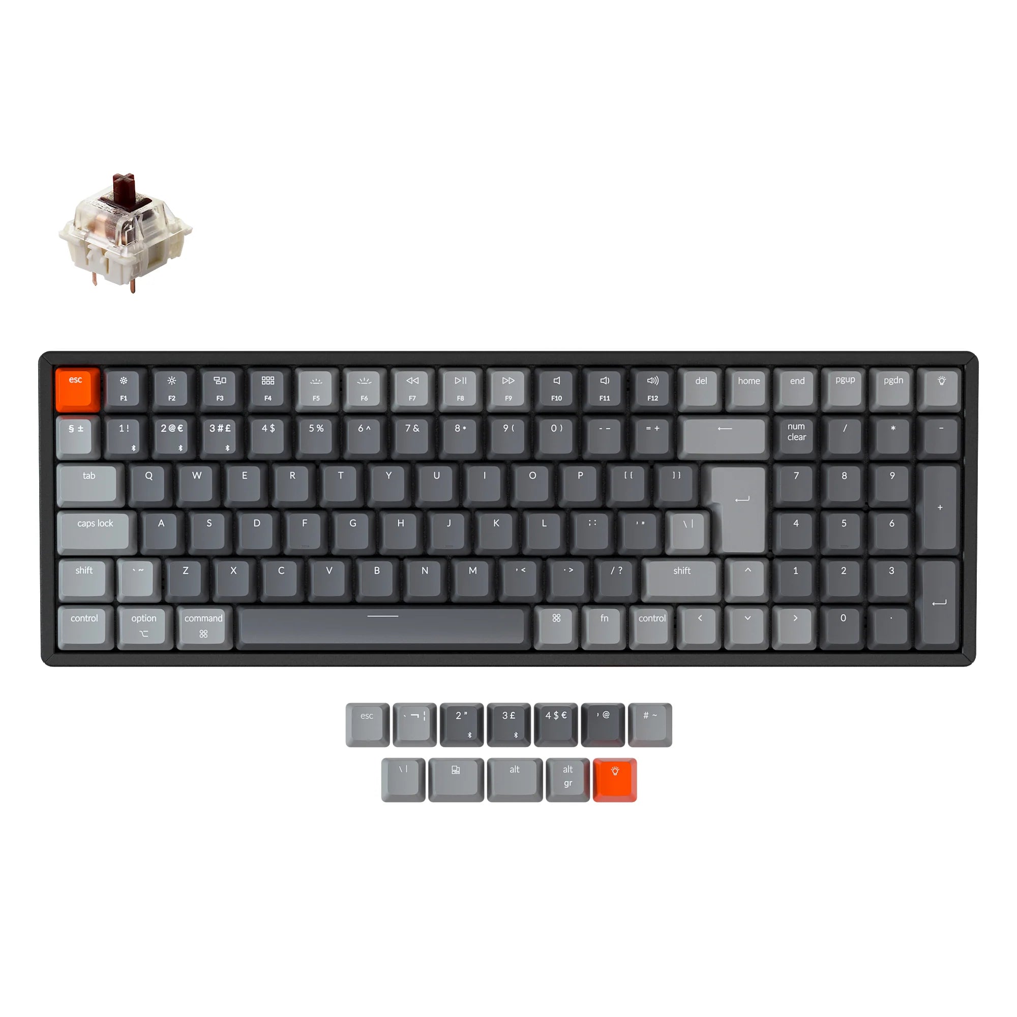 Keychron K4 Wireless Mechanical Keyboard (UK ISO Layout) - Version 2 - View 3