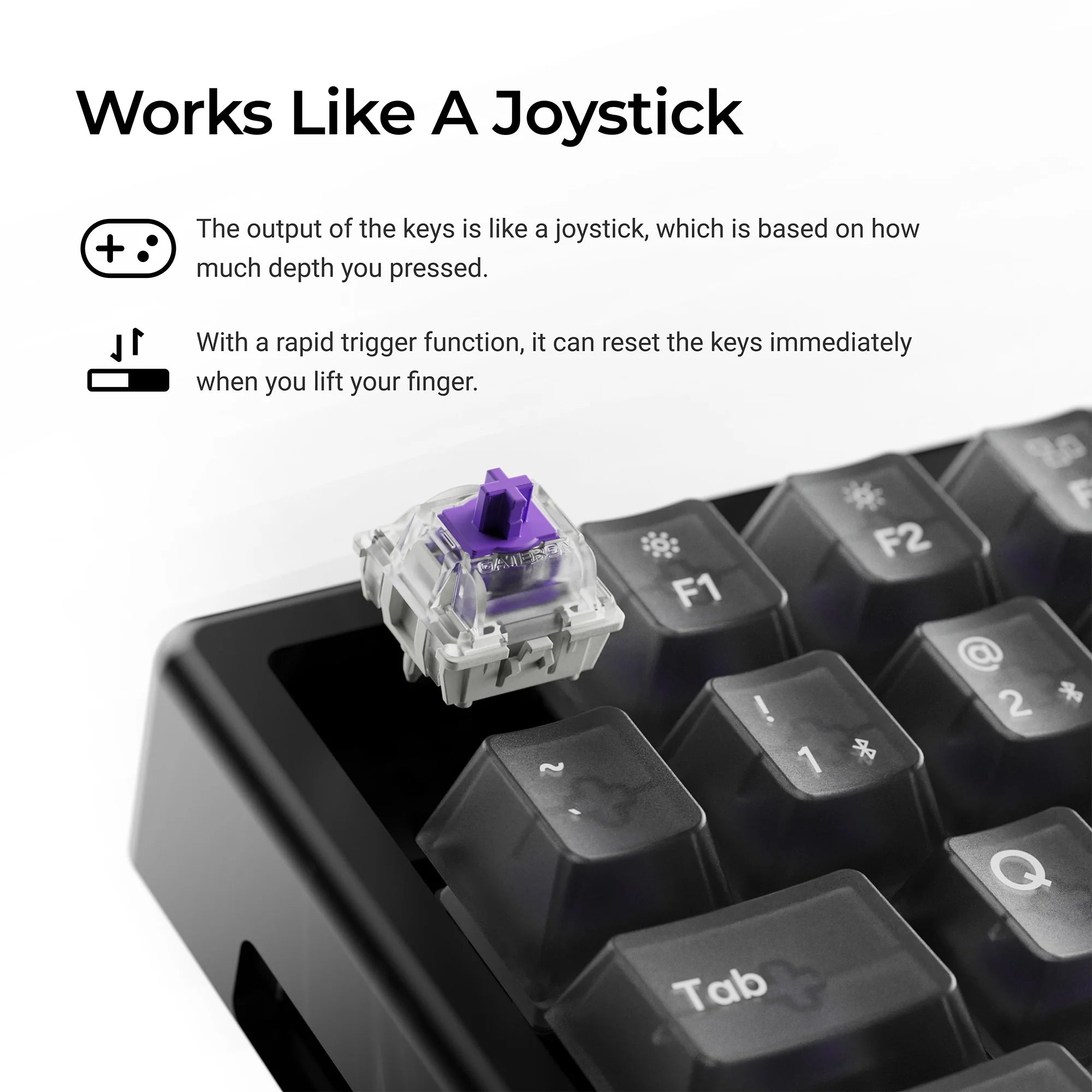 Keychron K2 HE Wireless Magnetic Switch Custom Keyboard - Resin Edition - View 3
