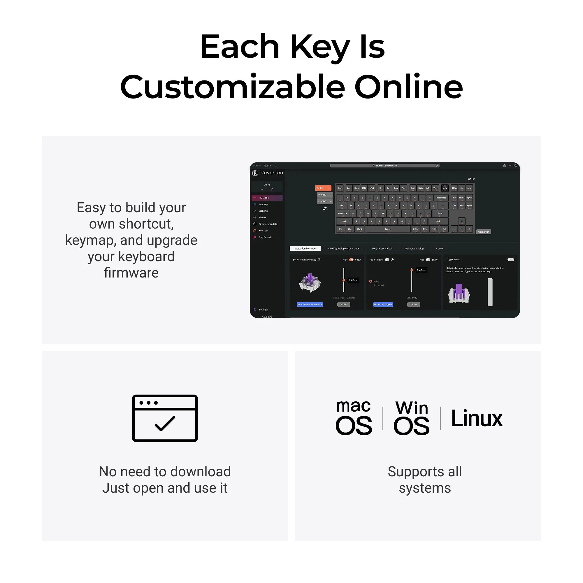 Keychron Q3 HE QMK Wireless Custom Keyboard - View 6