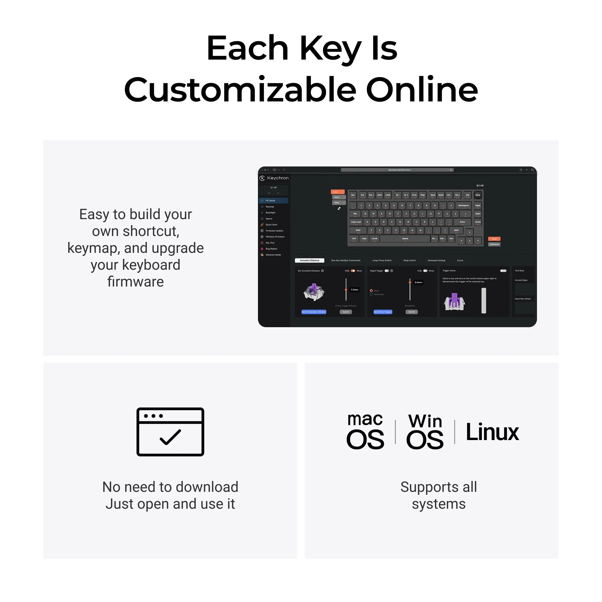 Keychron Q1 HE QMK Wireless Custom Keyboard - View 6