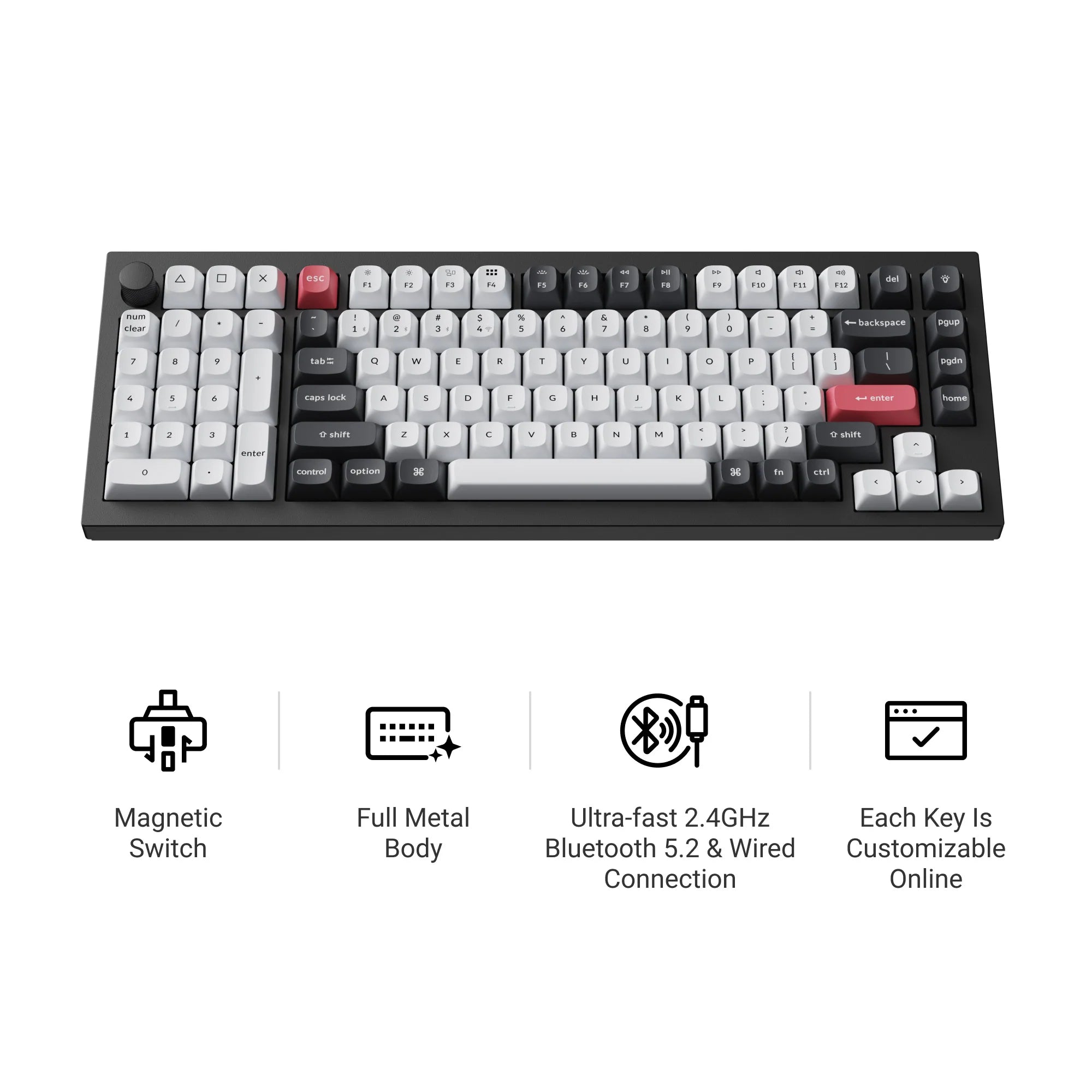 Keychron Q12 HE QMK Wireless Custom Keyboard