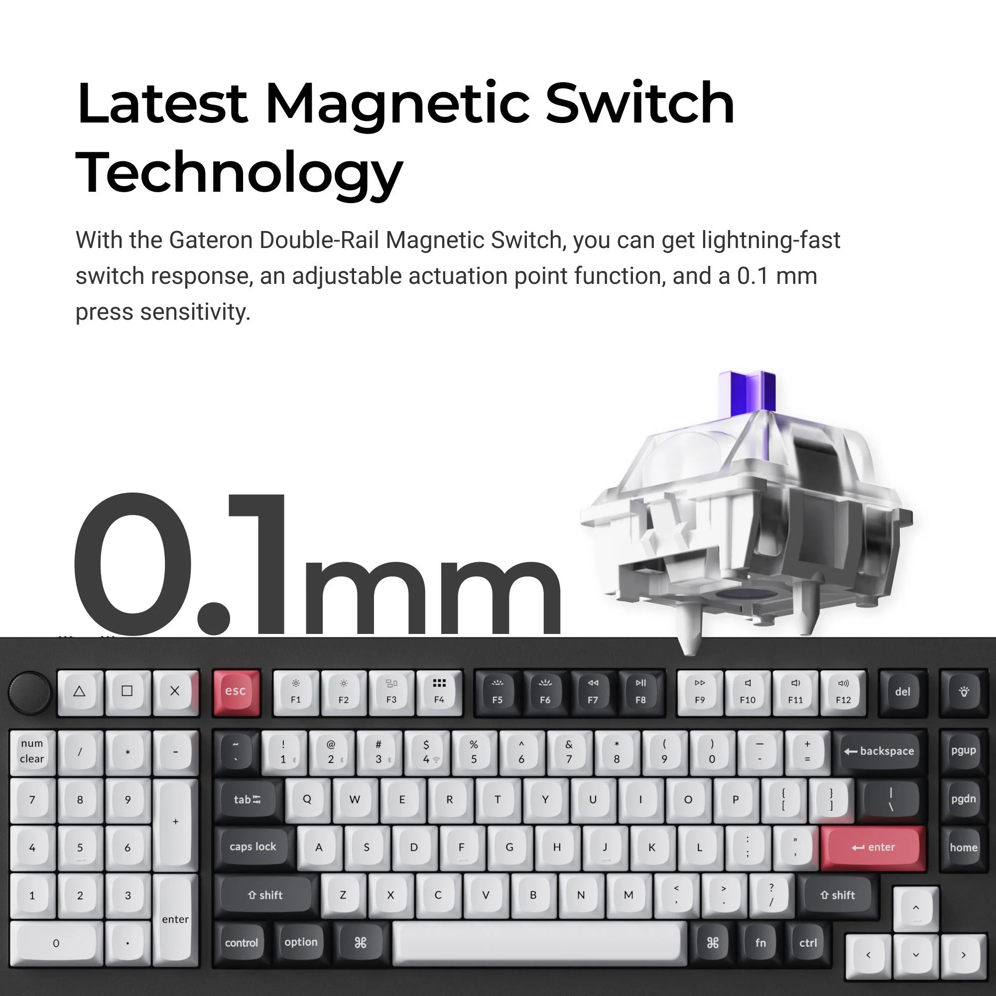 Keychron Q12 HE QMK Wireless Custom Keyboard - View 2