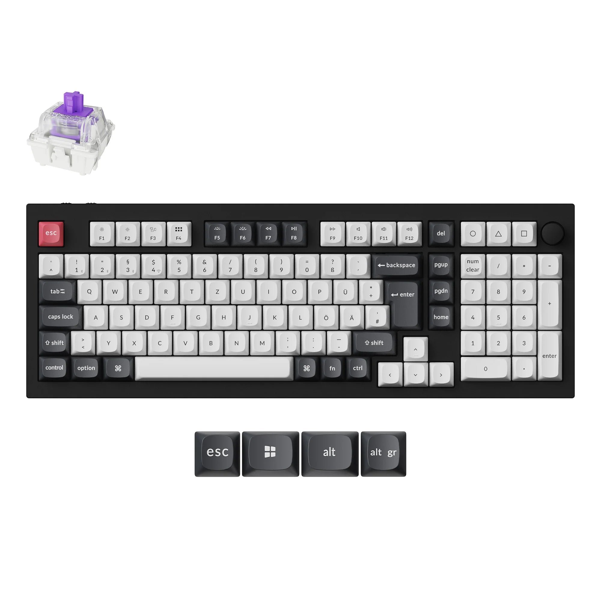 Keychron Q5 HE QMK Wireless Custom Keyboard ISO Layout Collection - View 2