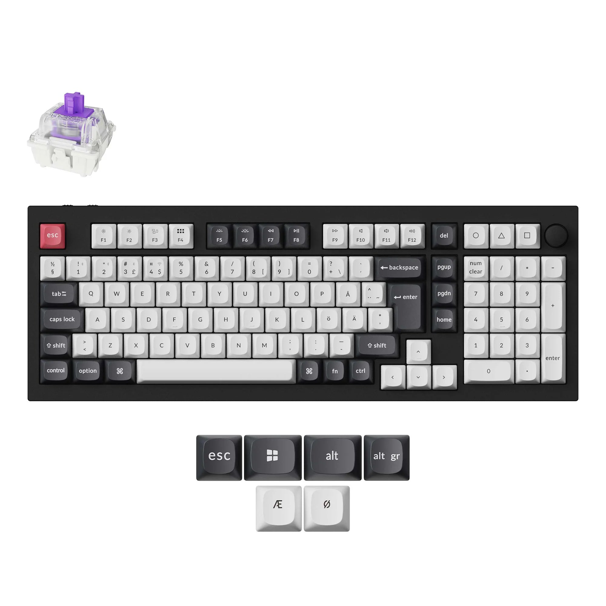 Keychron Q5 HE QMK Wireless Custom Keyboard ISO Layout Collection - View 4