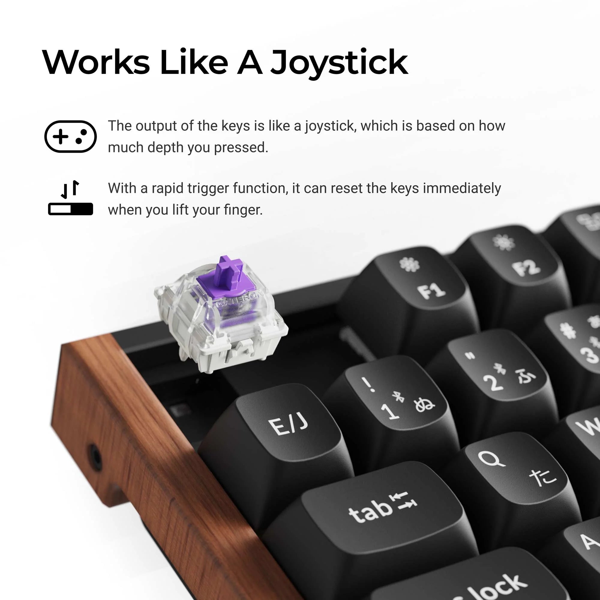 Keychron K8 HE Wireless Magnetic Switch Custom Keyboard (Japan JIS Layout) - View 3