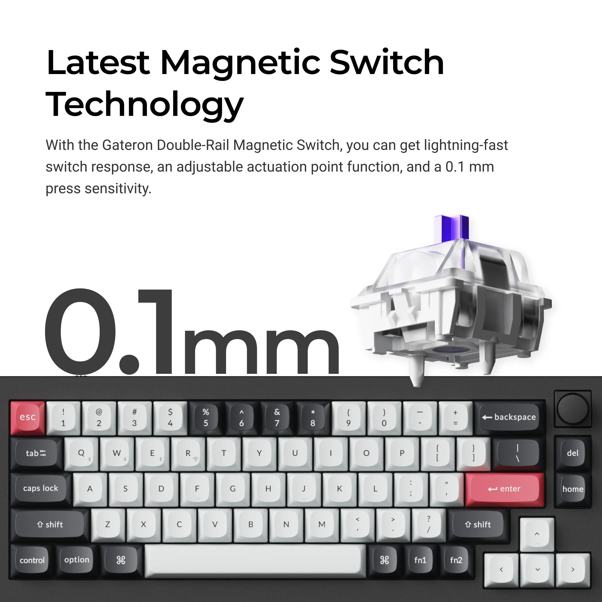 Keychron Q2 HE QMK Wireless Custom Keyboard - View 2