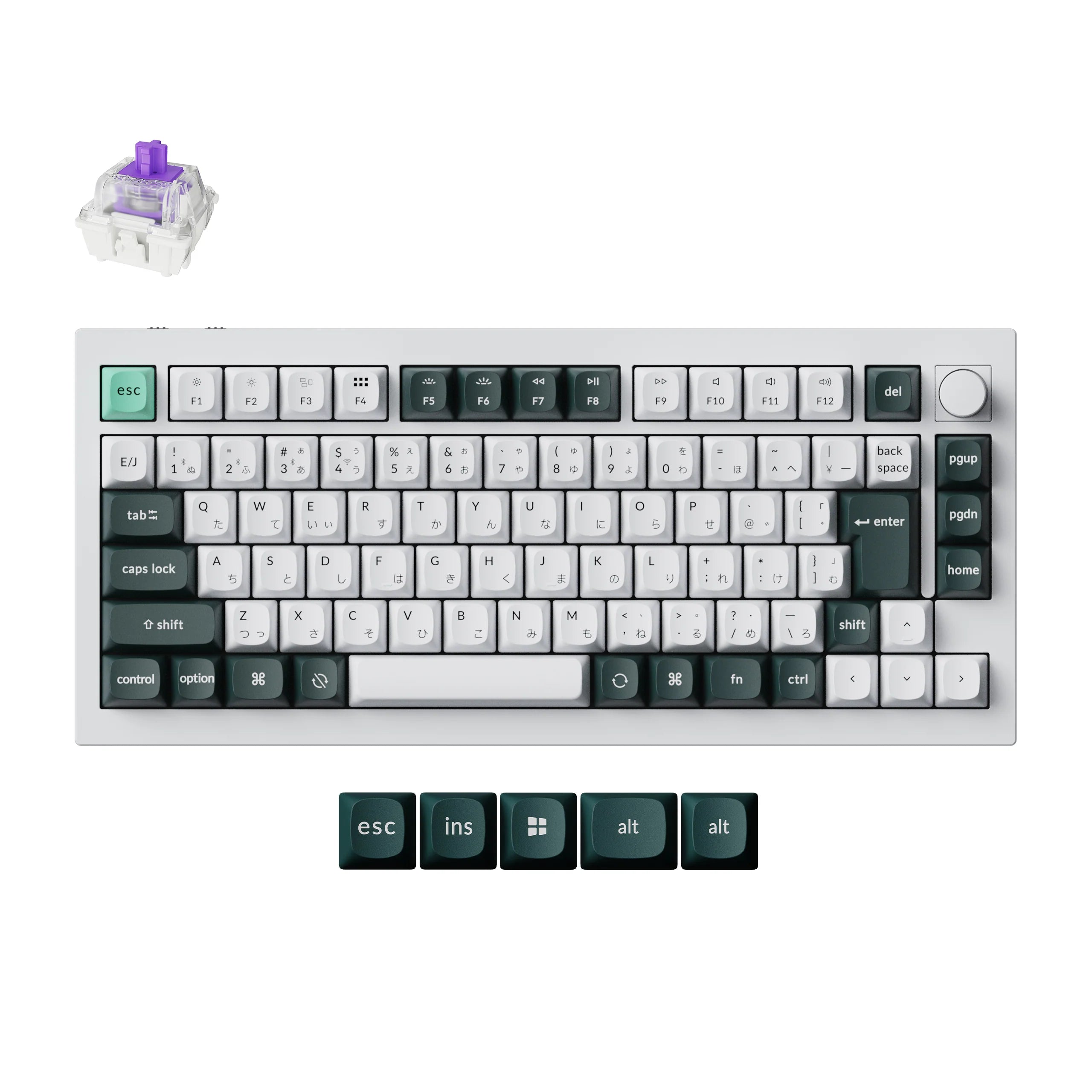 Keychron Q1 HE QMK Wireless Custom Keyboard (Japan JIS Layout) - View 2