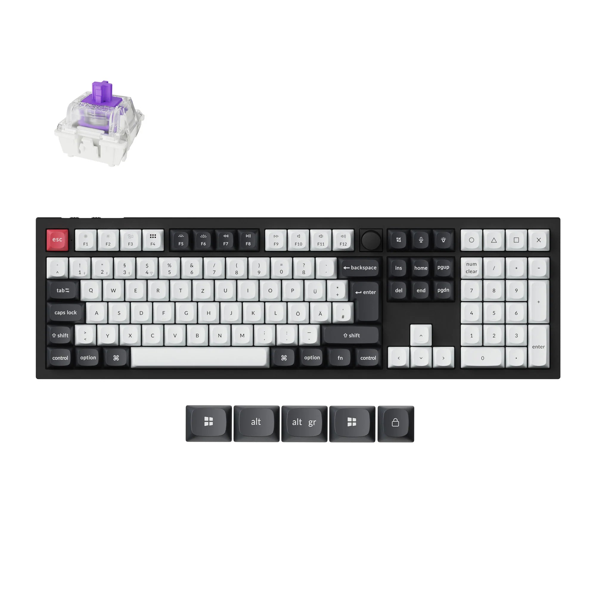 Keychron Q6 HE QMK Wireless Custom Keyboard ISO Layout Collection - View 2