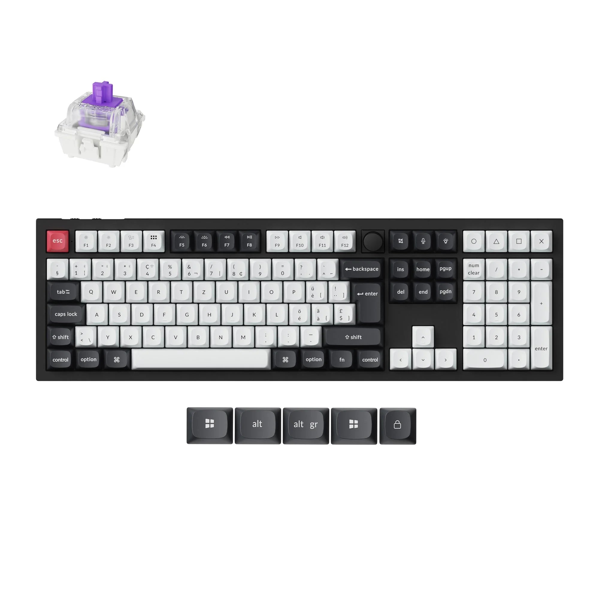 Keychron Q6 HE QMK Wireless Custom Keyboard ISO Layout Collection - View 3