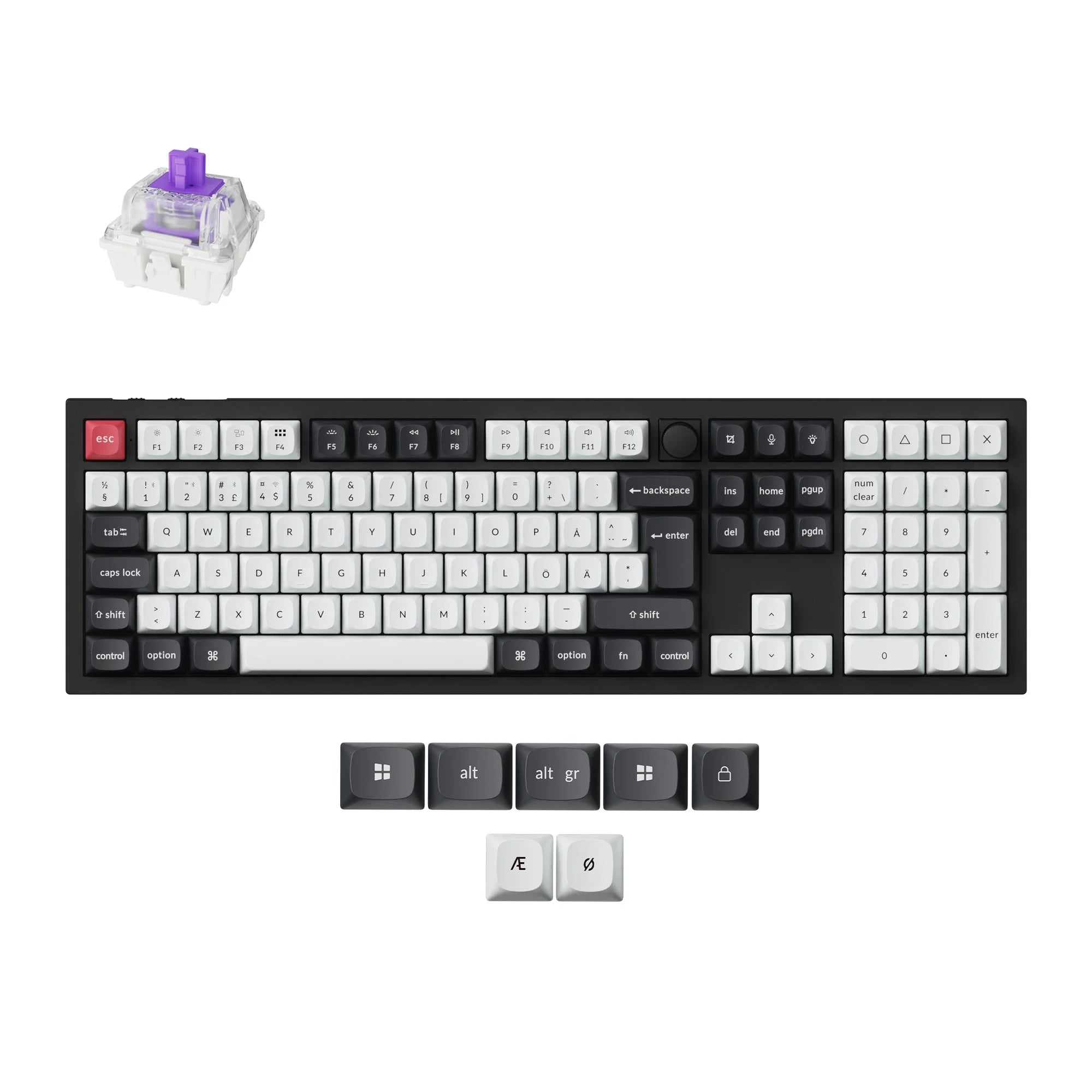 Keychron Q6 HE QMK Wireless Custom Keyboard ISO Layout Collection - View 4