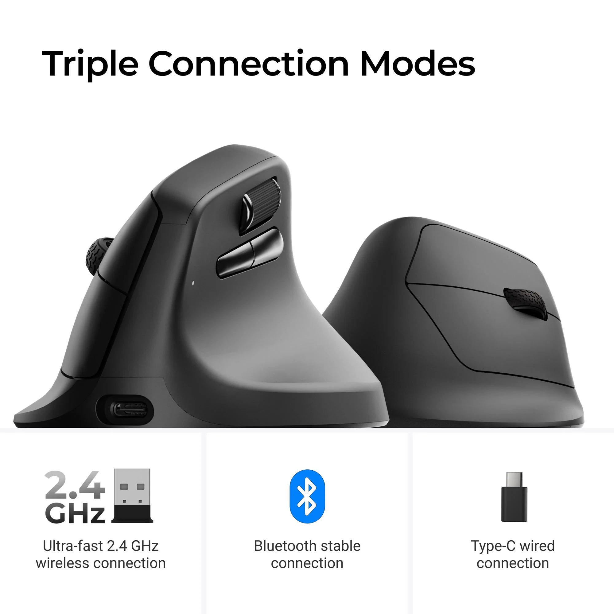 Keychron M5 Wireless Ergonomic Mouse - View 4