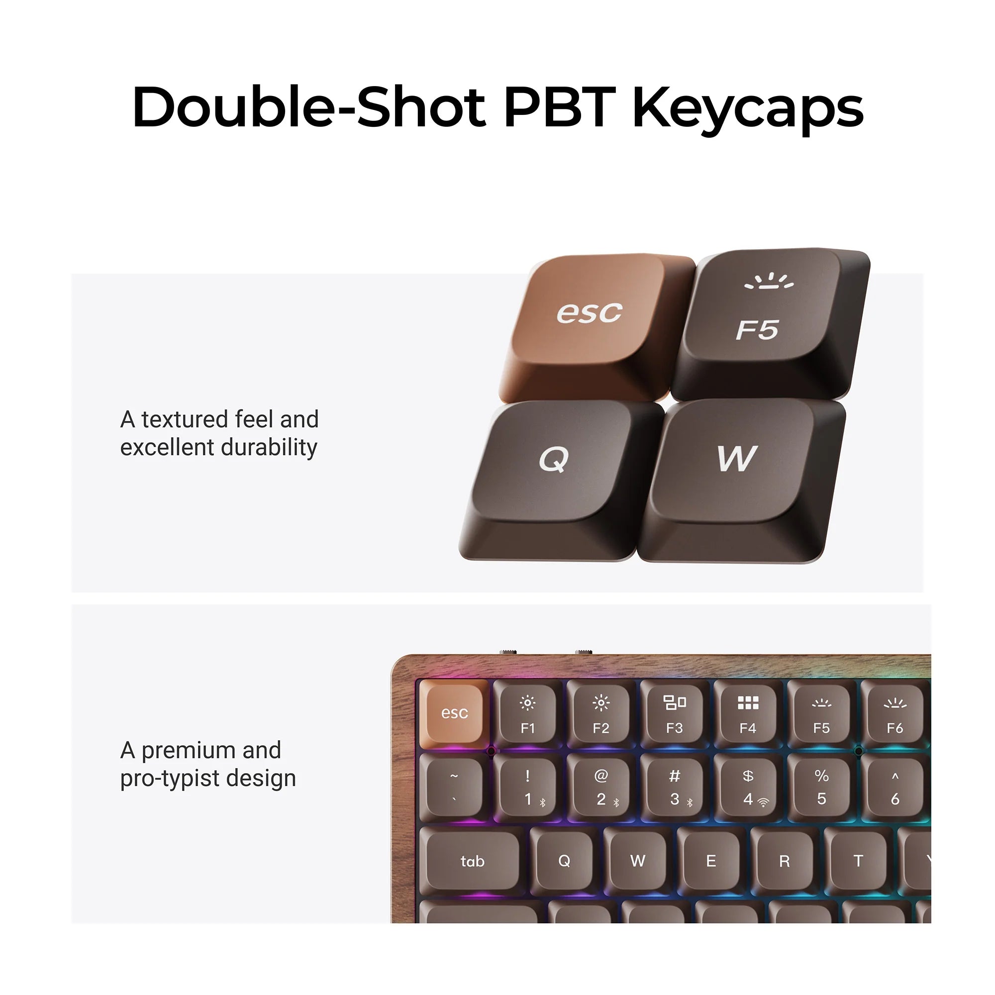 Keychron K3 Max QMK Wireless Custom Mechanical Keyboard - All-Wood Special - View 3