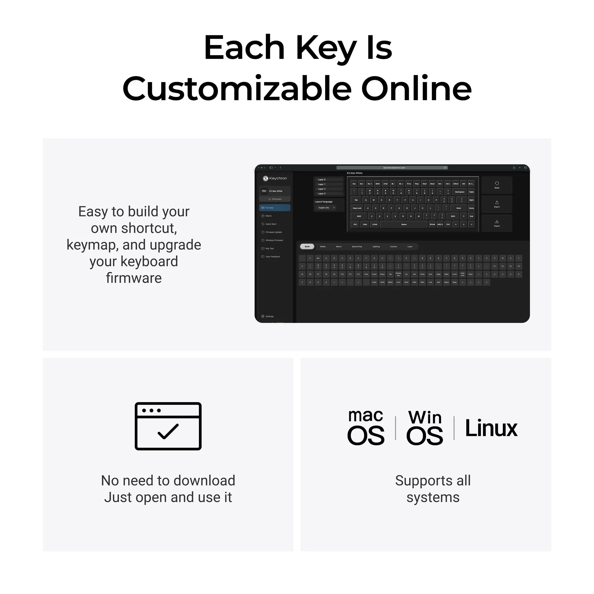 Keychron K3 Max QMK/VIA Wireless Custom Mechanical Keyboard - View 6