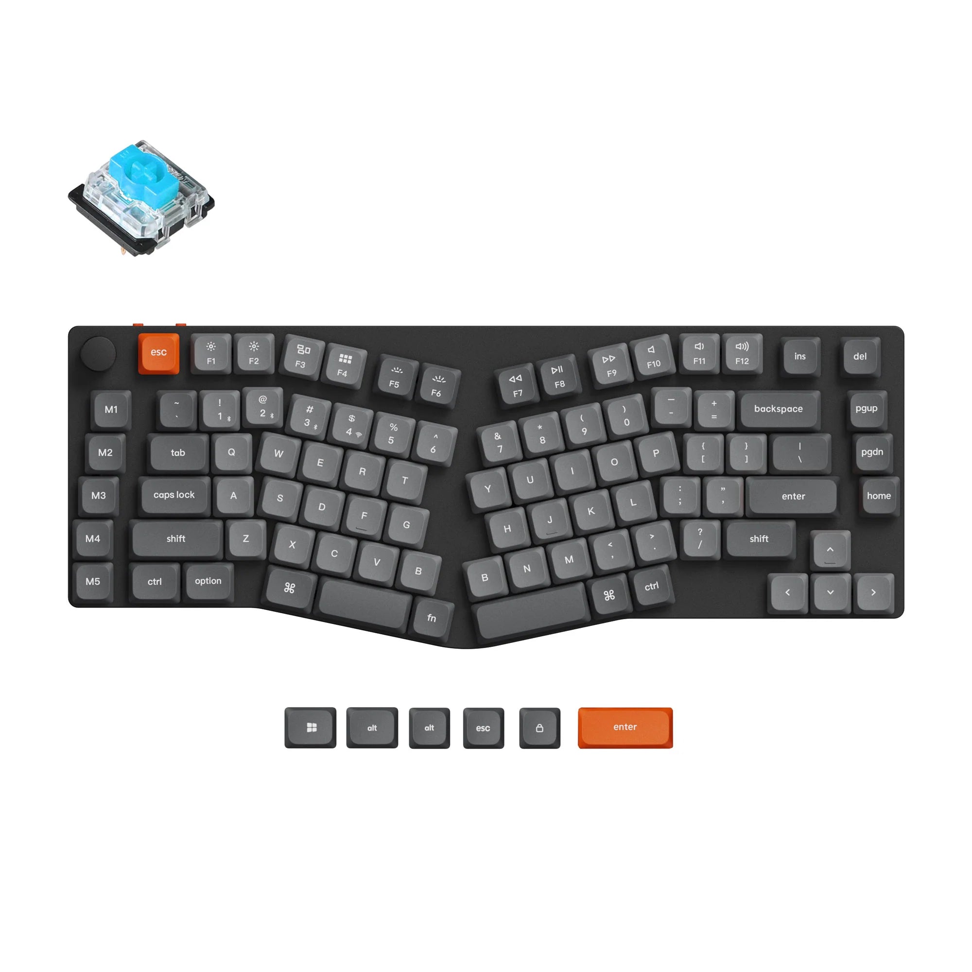 Keychron K15 Max (Alice Layout) QMK Wireless Custom Mechanical Keyboard - View 2