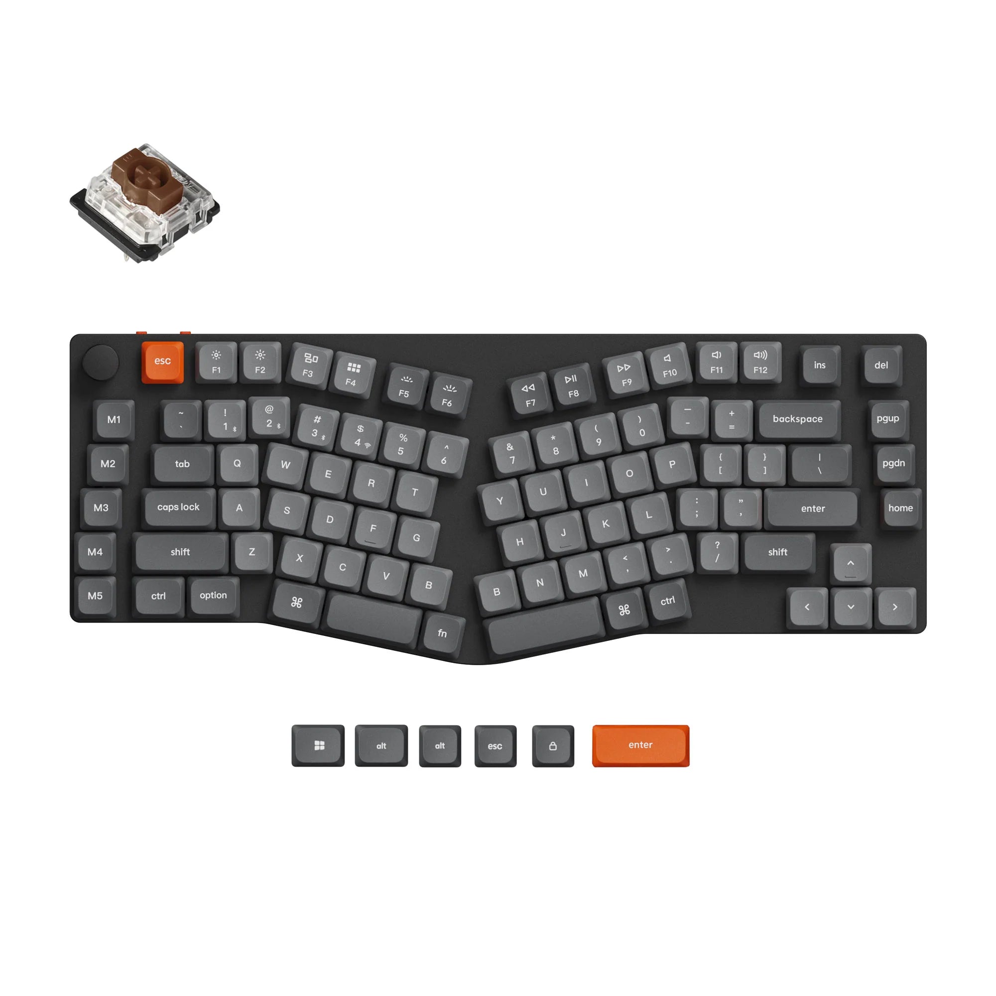 Keychron K15 Max (Alice Layout) QMK Wireless Custom Mechanical Keyboard - View 3