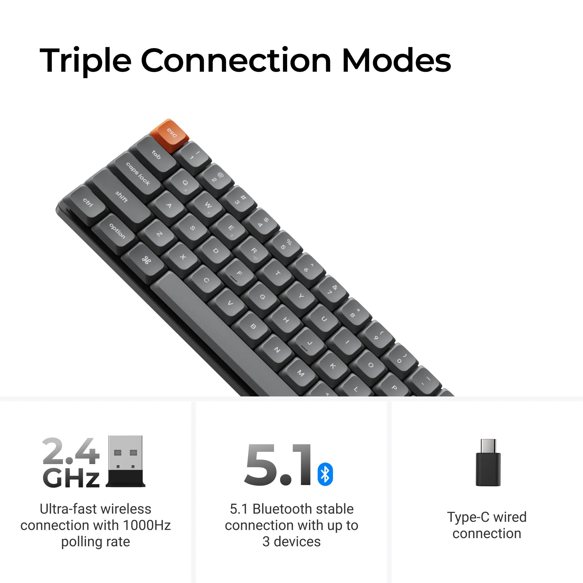 Keychron K7 Max QMK/VIA Wireless Custom Mechanical Keyboard - View 5