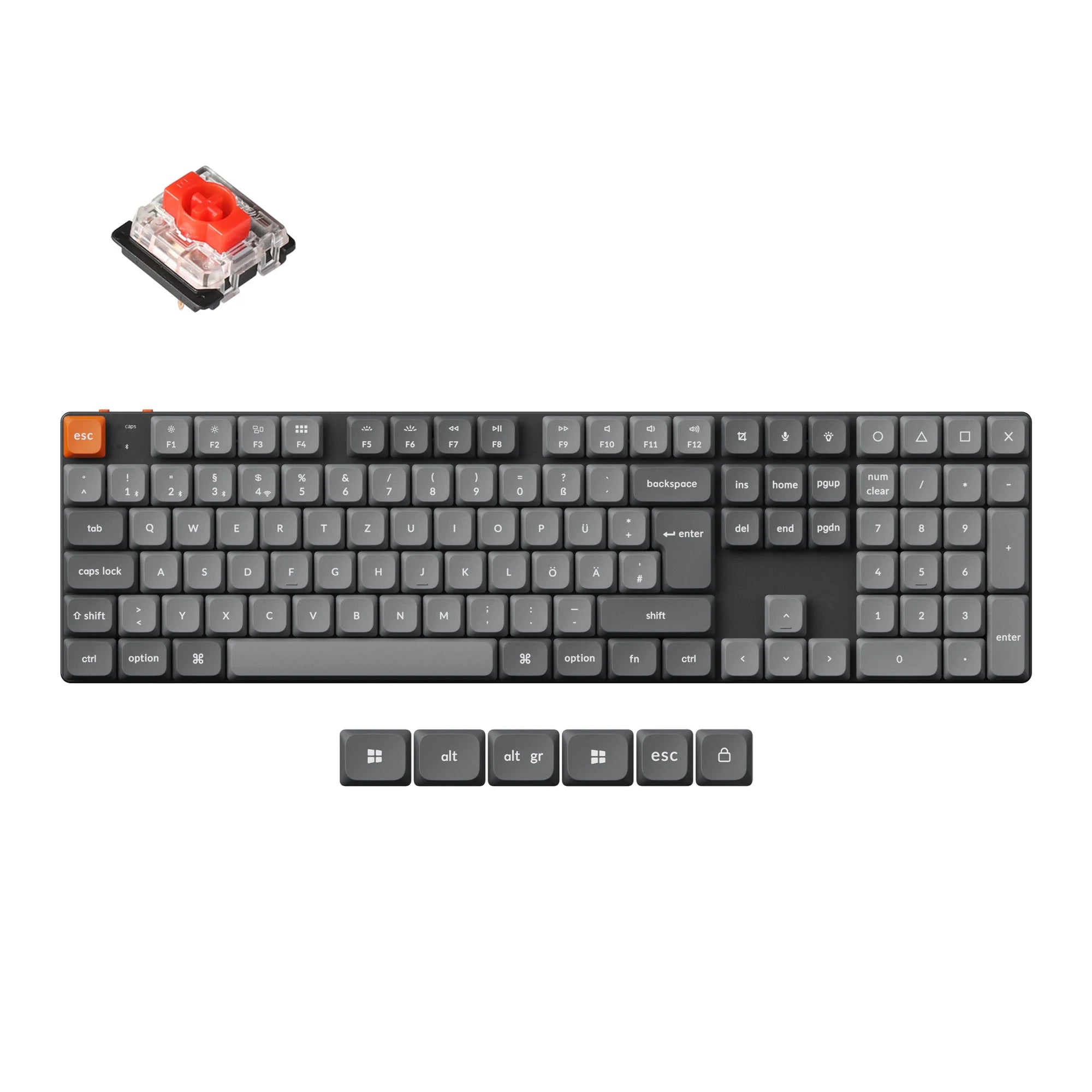 Keychron K5 Max QMK Wireless Custom Mechanical Keyboard ISO Layout Collection - View 3