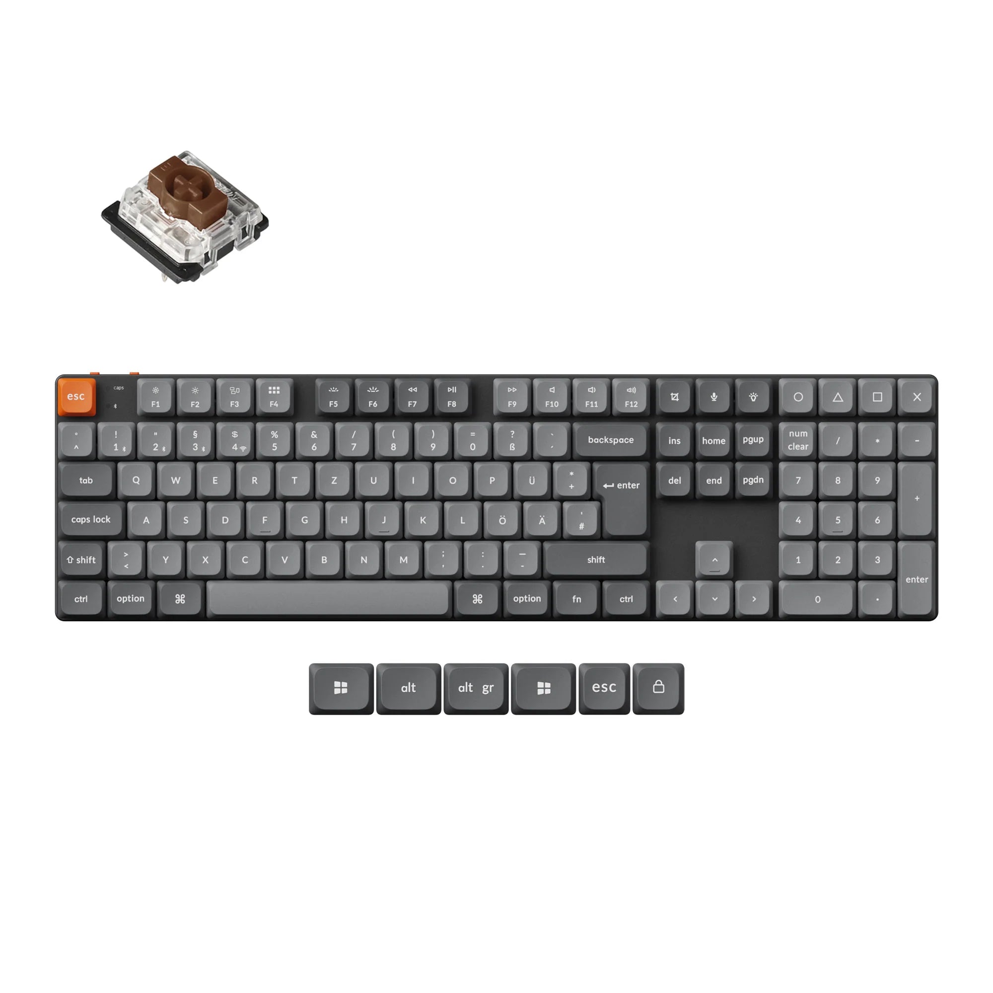 Keychron K5 Max QMK Wireless Custom Mechanical Keyboard ISO Layout Collection - View 4