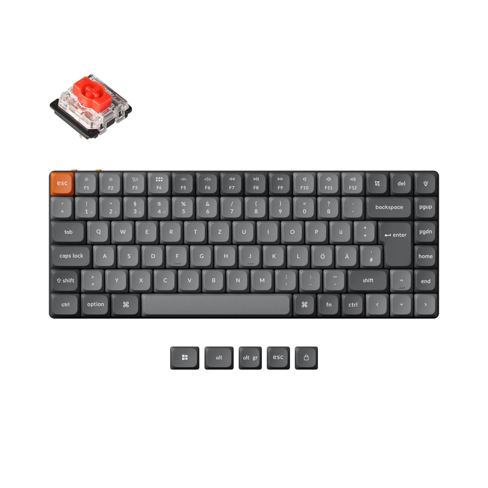 Keychron K3 Max QMK/VIA Wireless Custom Mechanical Keyboard ISO Layout - View 3