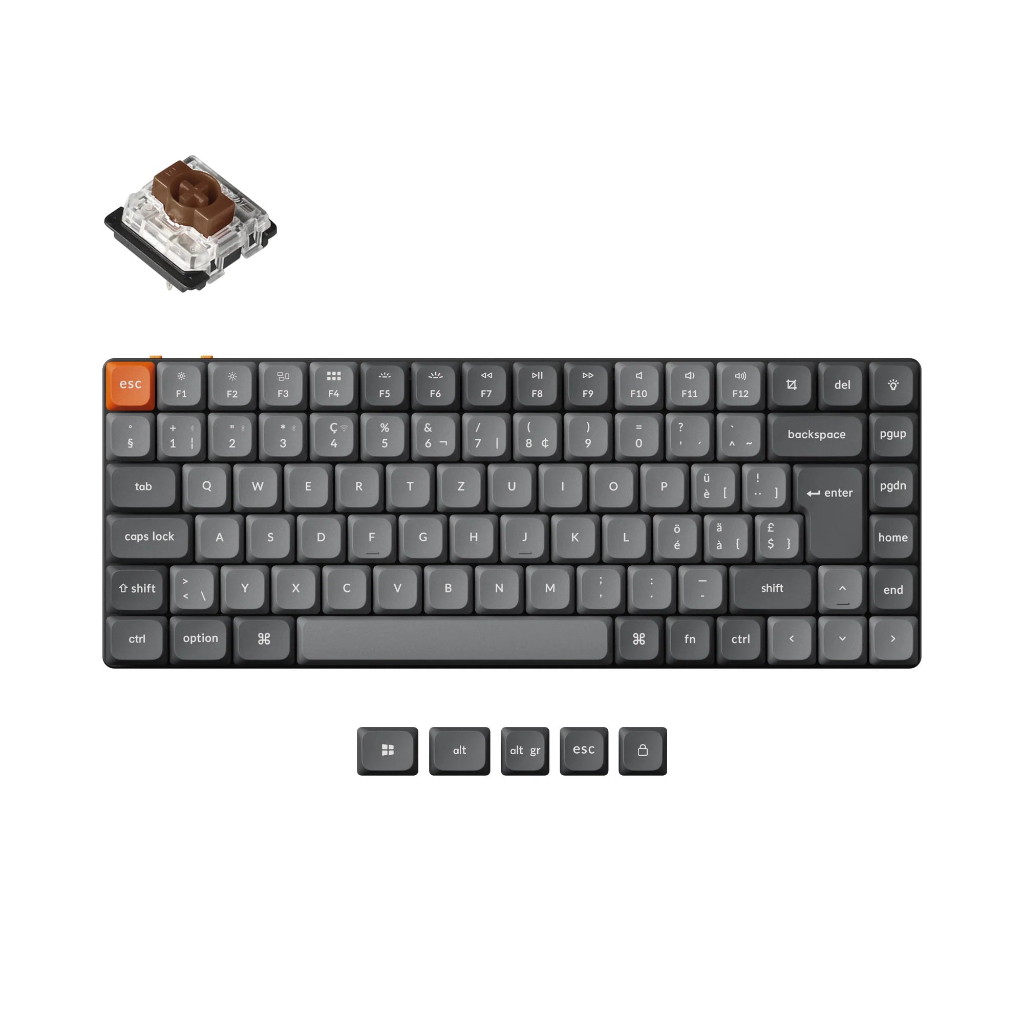 Keychron K3 Max QMK/VIA Wireless Custom Mechanical Keyboard ISO Layout - View 6