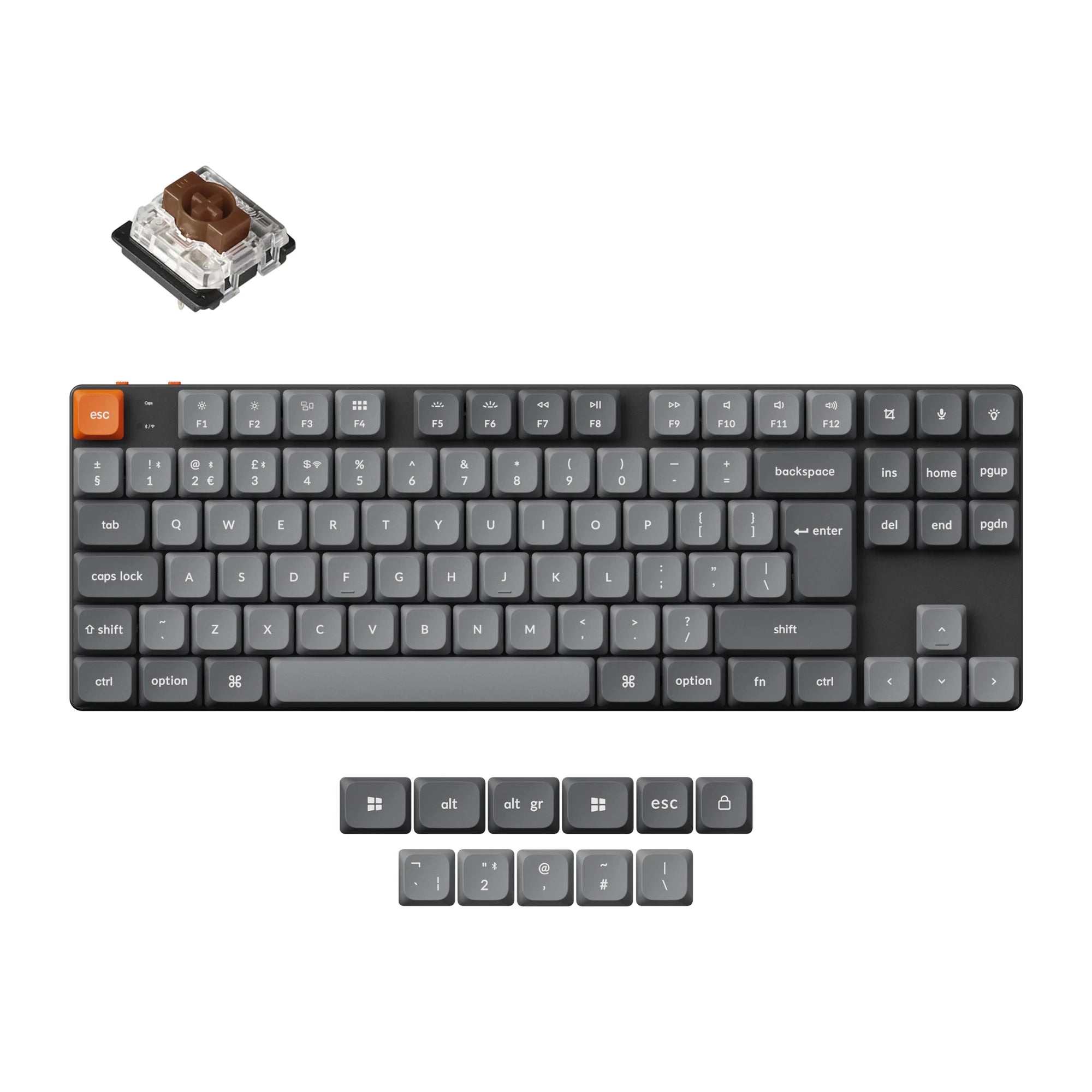 Keychron K1 Max QMK Wireless Custom Mechanical Keyboard ISO Layout Collection - View 2
