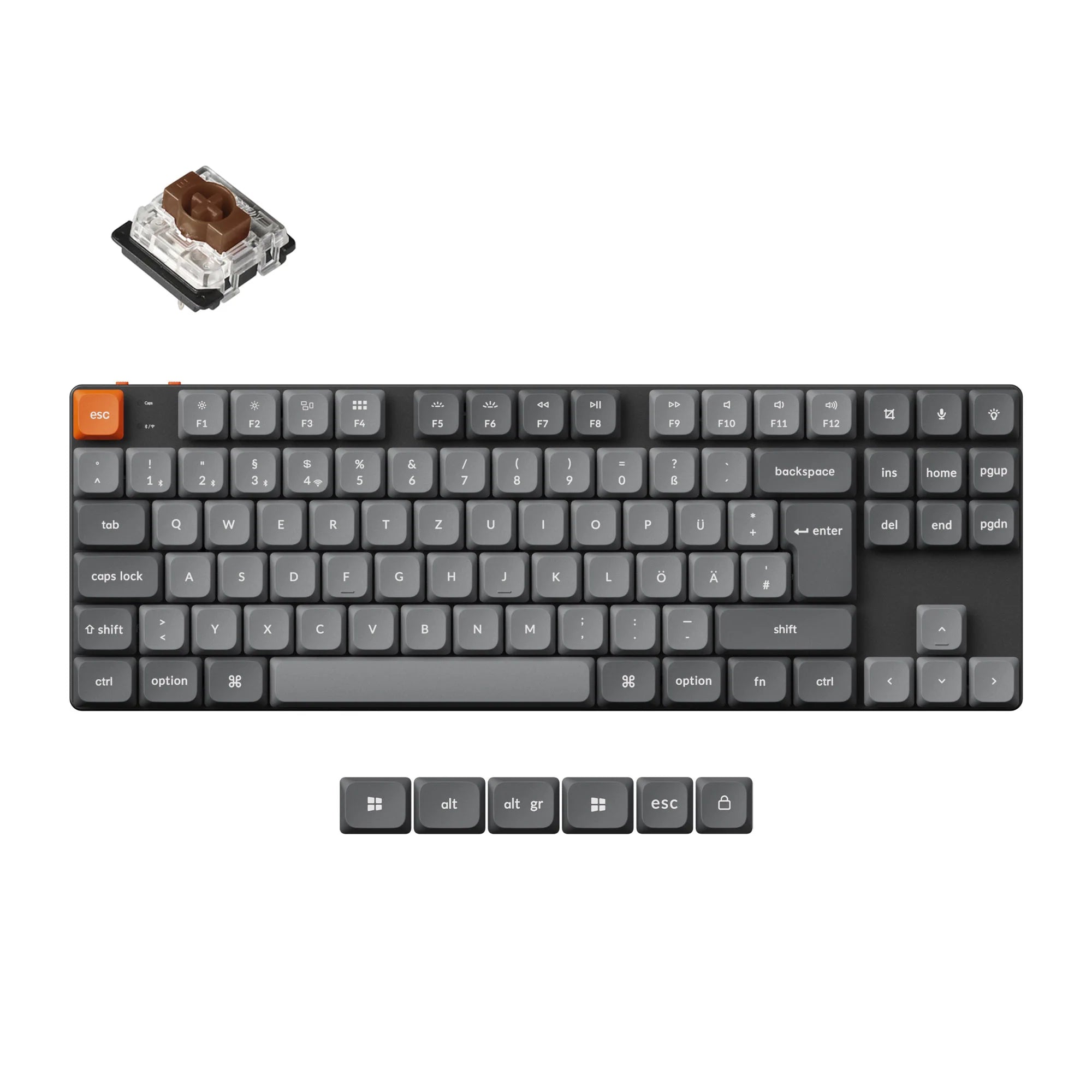 Keychron K1 Max QMK Wireless Custom Mechanical Keyboard ISO Layout Collection - View 4