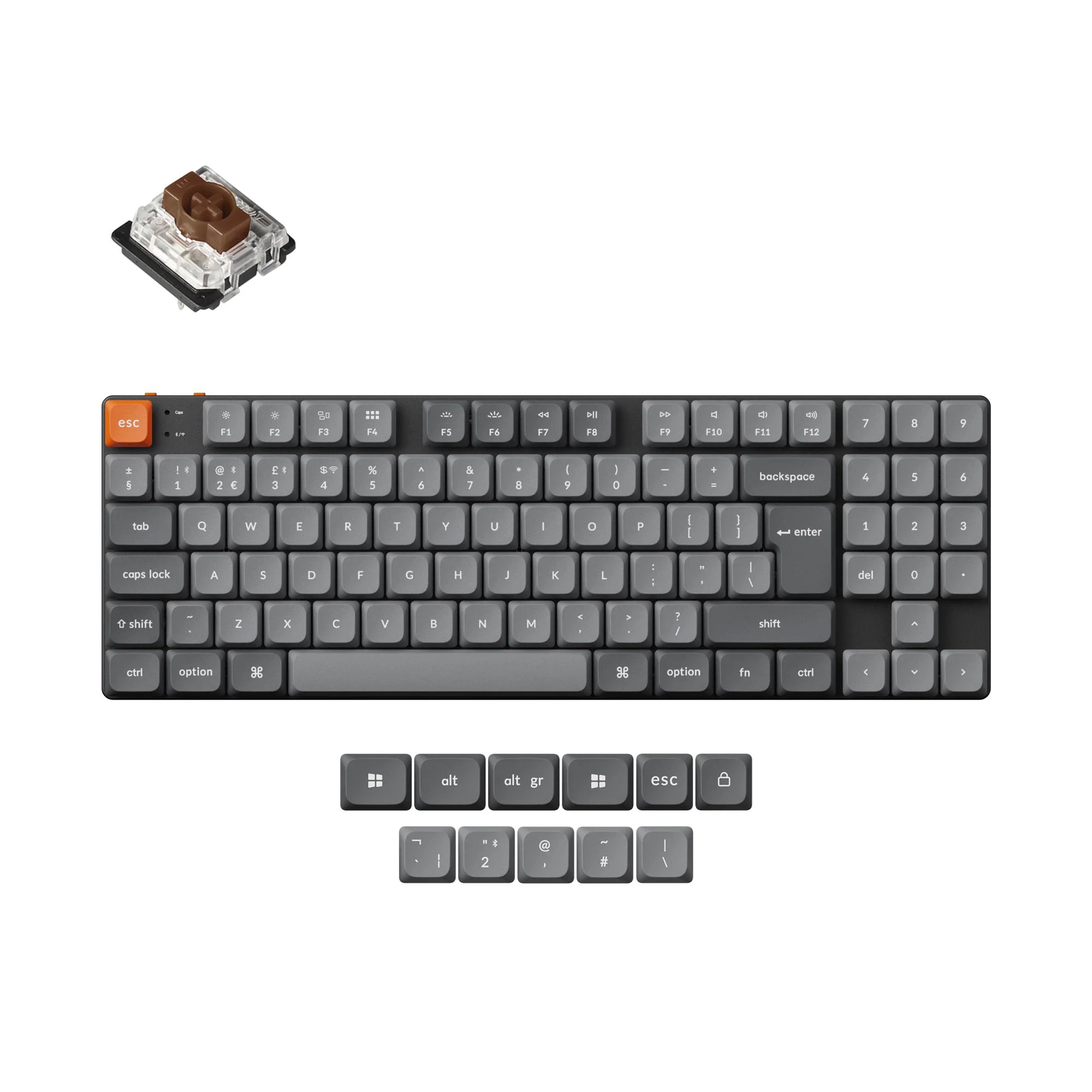 Keychron K13 Max QMK Wireless Custom Mechanical Keyboard ISO Layout Collection - View 2