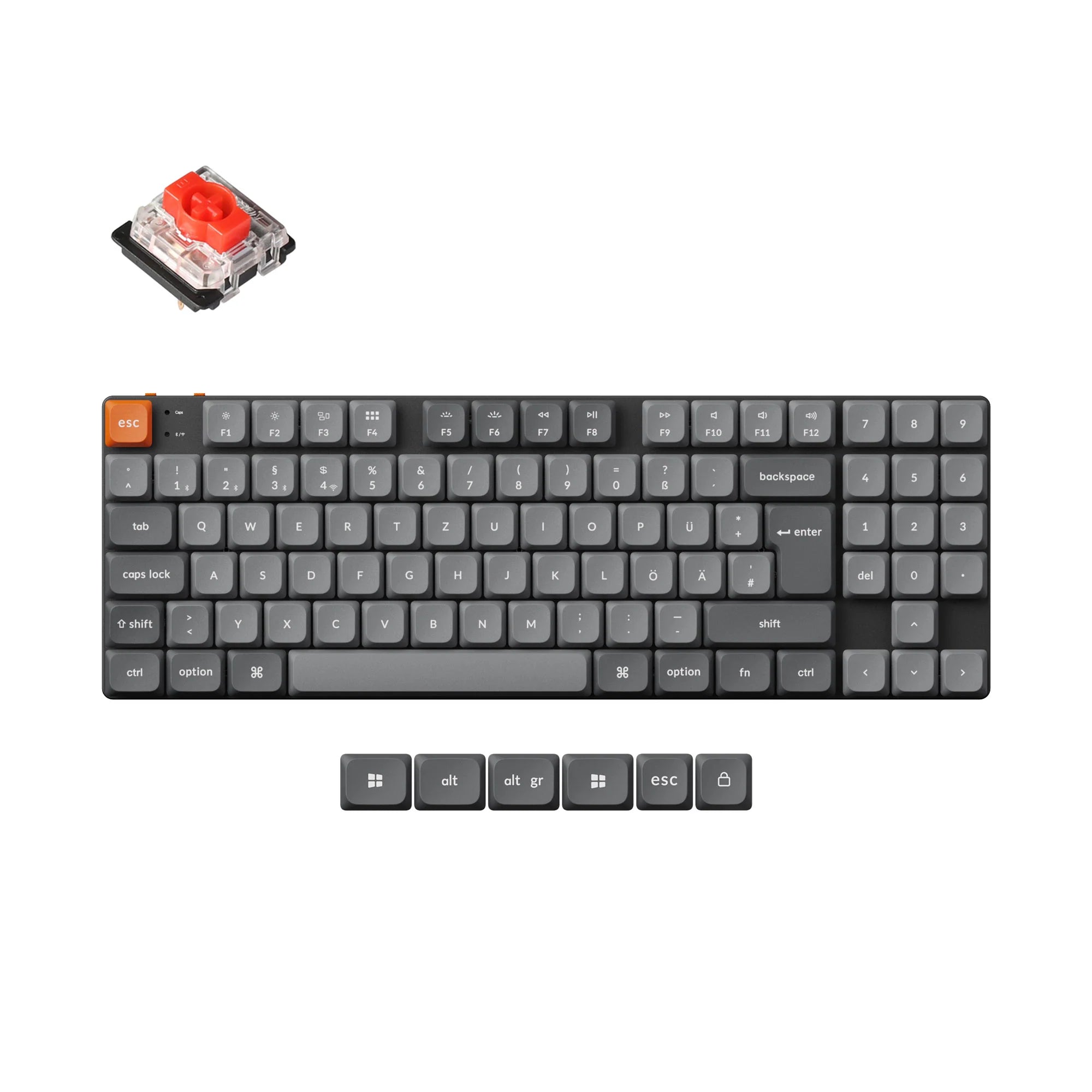 Keychron K13 Max QMK Wireless Custom Mechanical Keyboard ISO Layout Collection - View 3