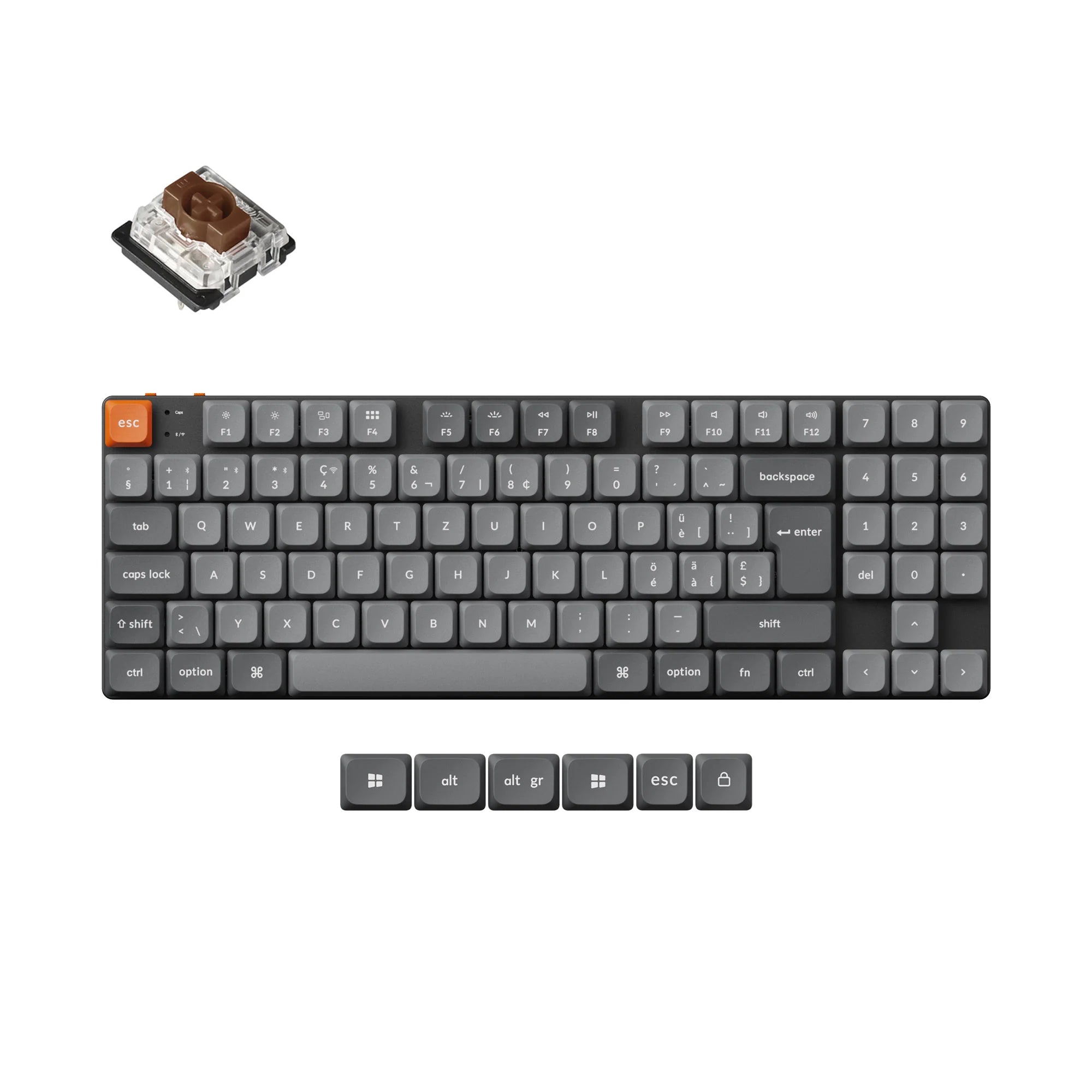 Keychron K13 Max QMK Wireless Custom Mechanical Keyboard ISO Layout Collection - View 6