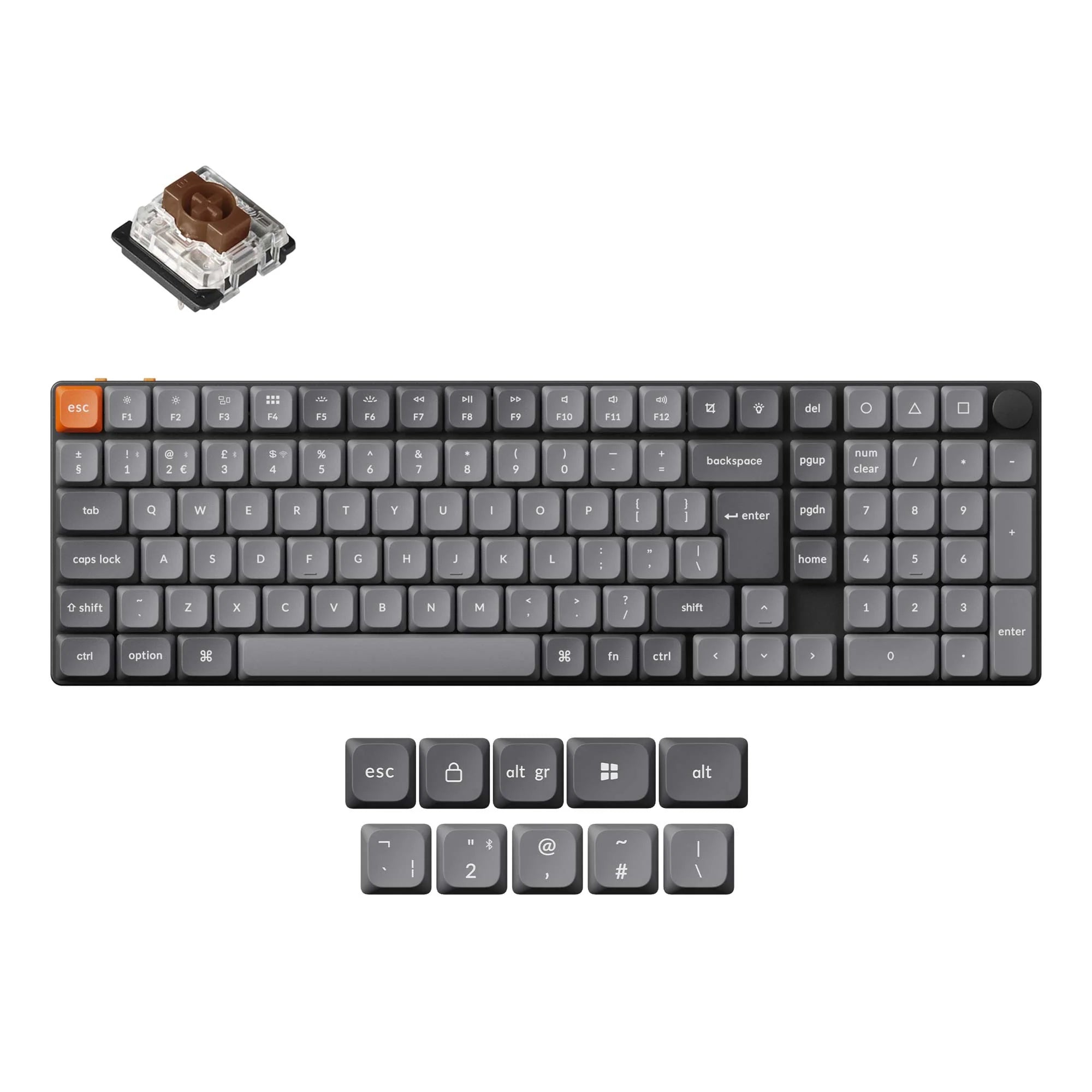 Keychron K17 Max QMK Wireless Custom Mechanical Keyboard ISO Layout Collection - View 2
