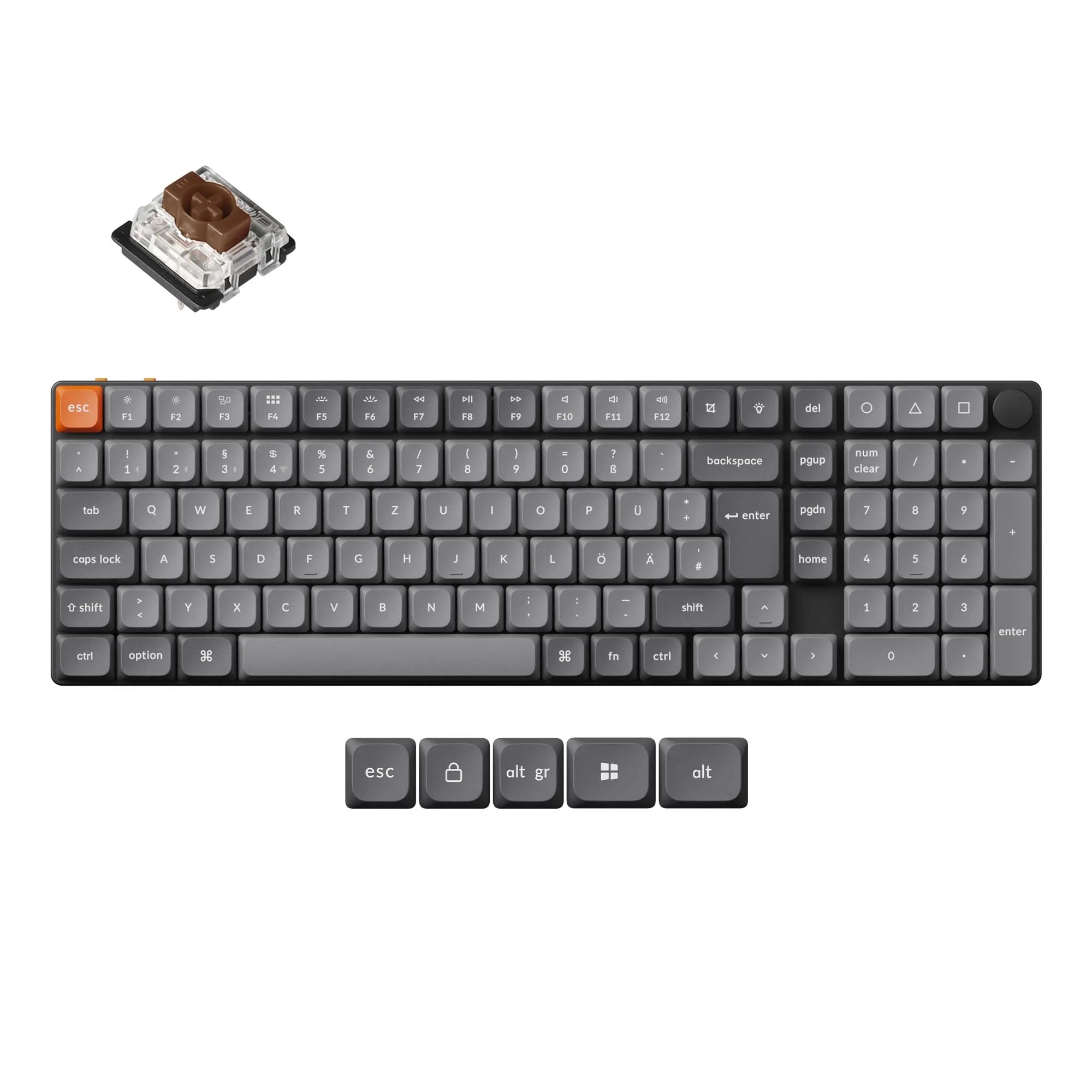 Keychron K17 Max QMK Wireless Custom Mechanical Keyboard ISO Layout Collection - View 4
