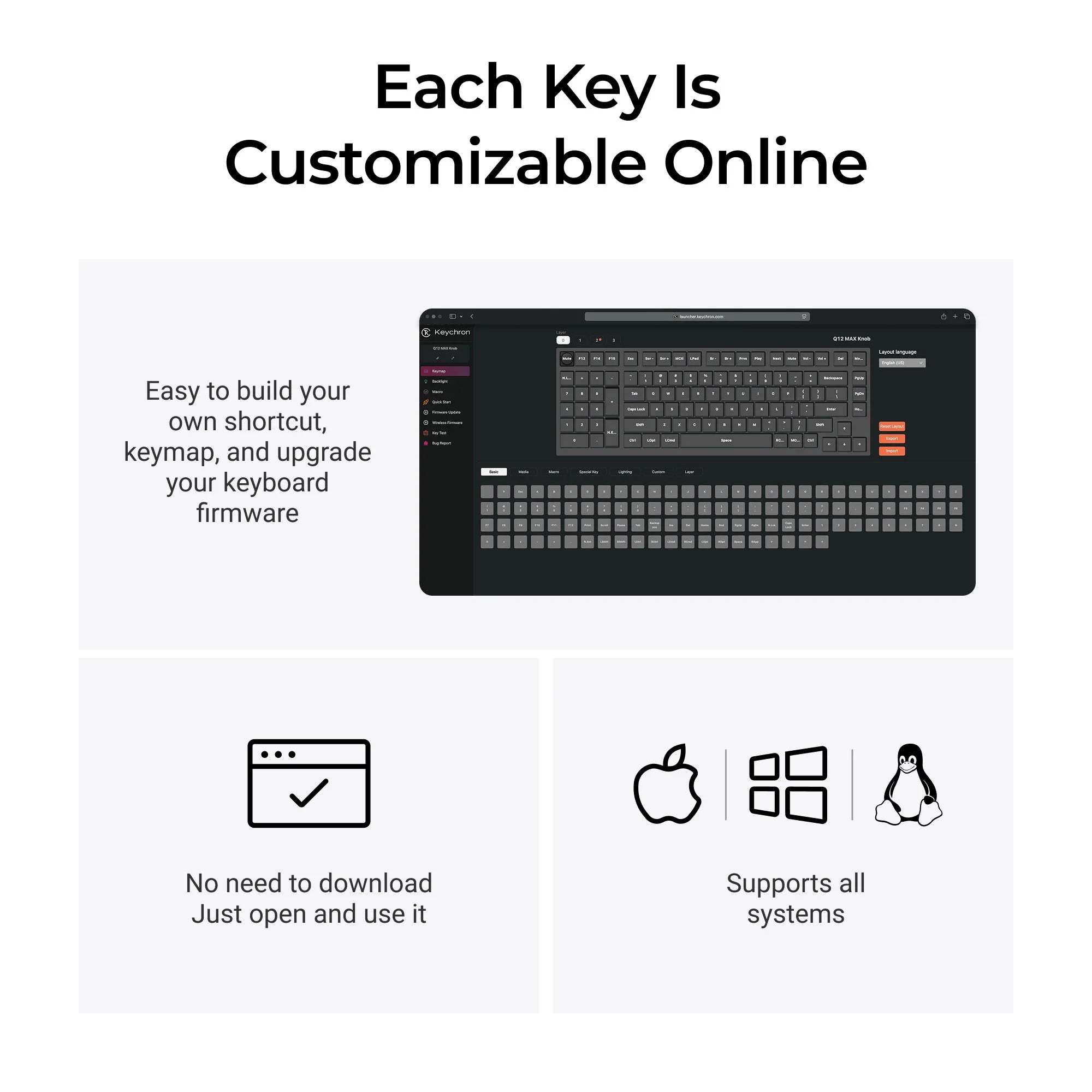 Keychron Q12 Max QMK/VIA Wireless Custom Mechanical Keyboard - View 6