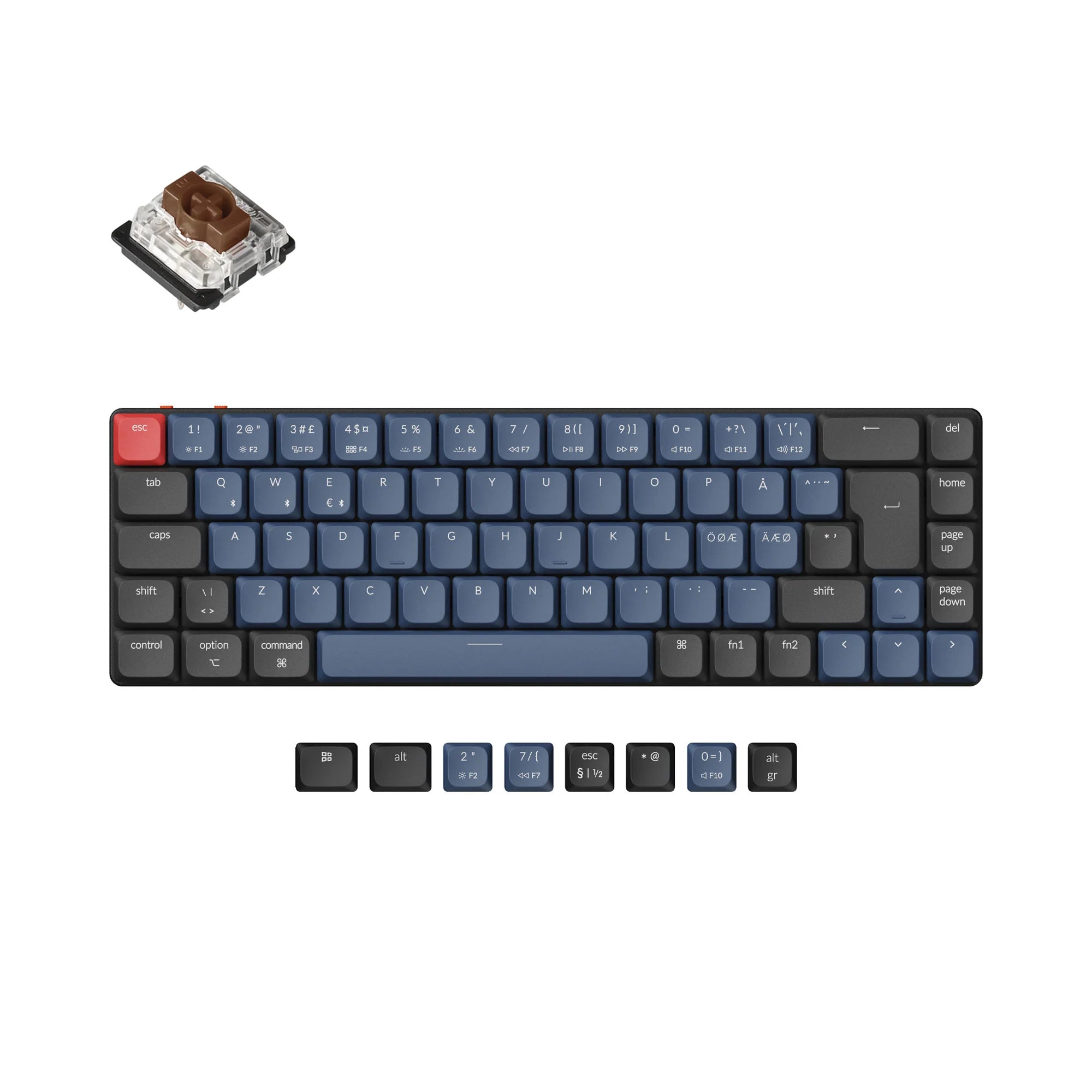 Keychron K7 Pro QMK/VIA Wireless Custom Mechanical Keyboard ISO Layout - View 4