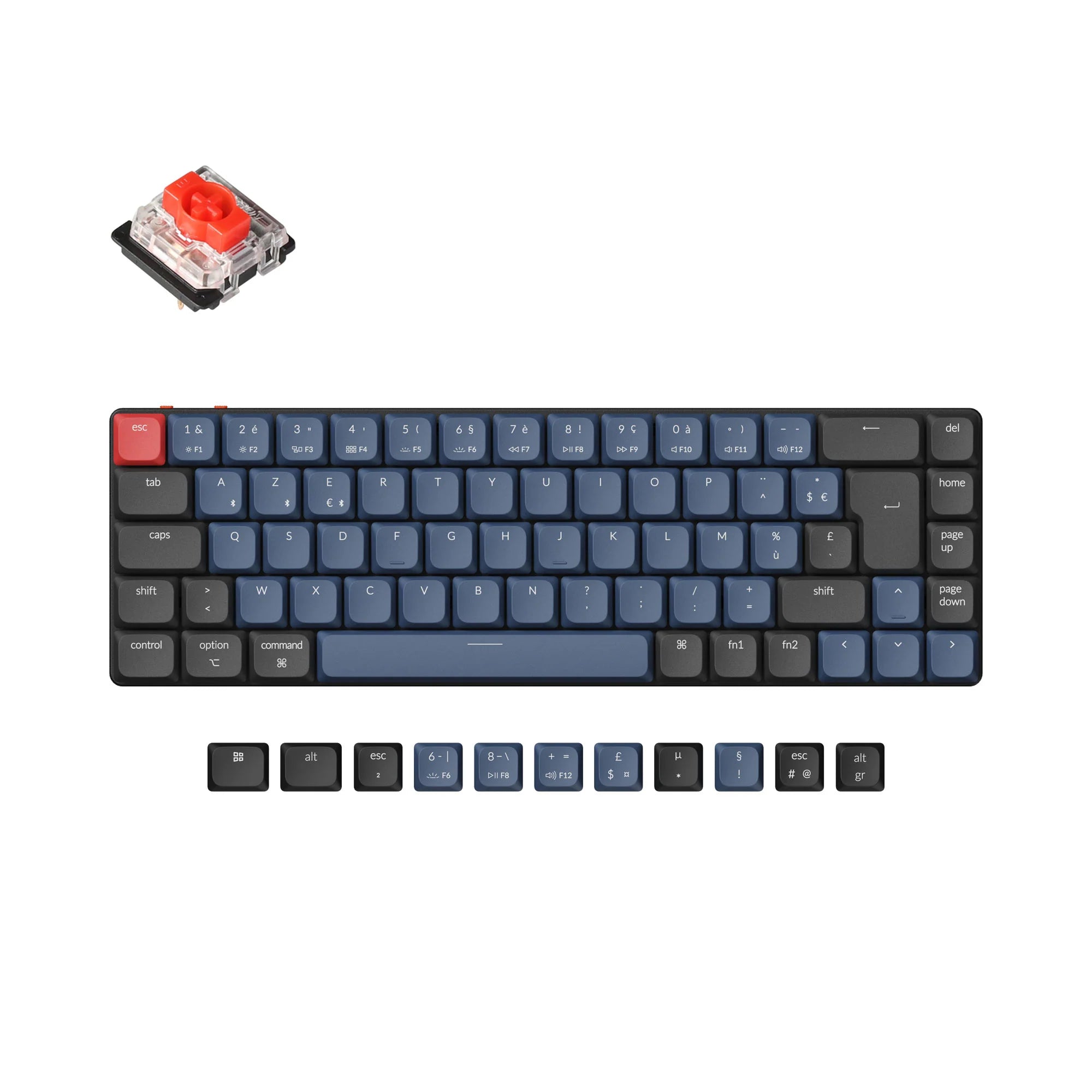 Keychron K7 Pro QMK/VIA Wireless Custom Mechanical Keyboard ISO Layout - View 5