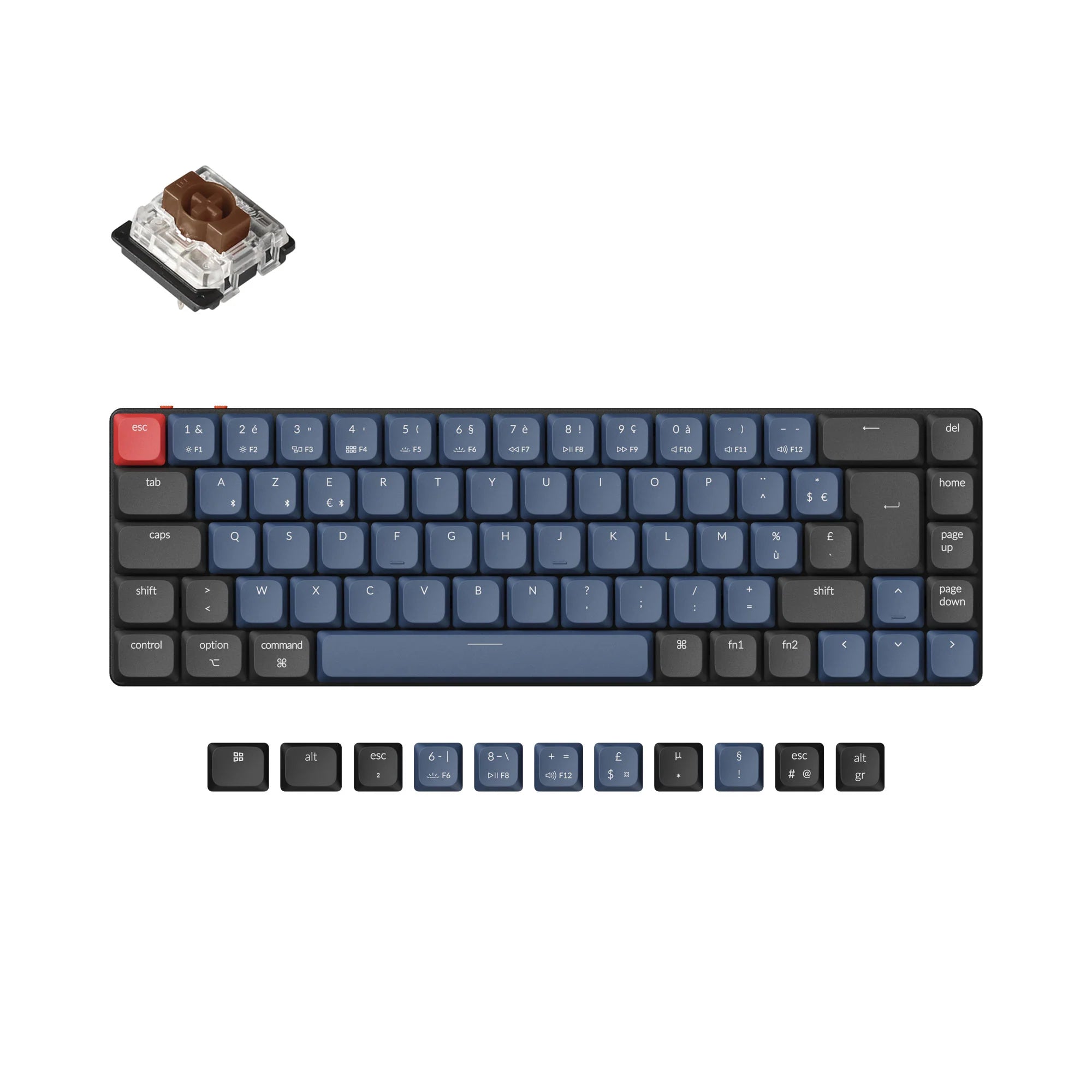 Keychron K7 Pro QMK/VIA Wireless Custom Mechanical Keyboard ISO Layout - View 6