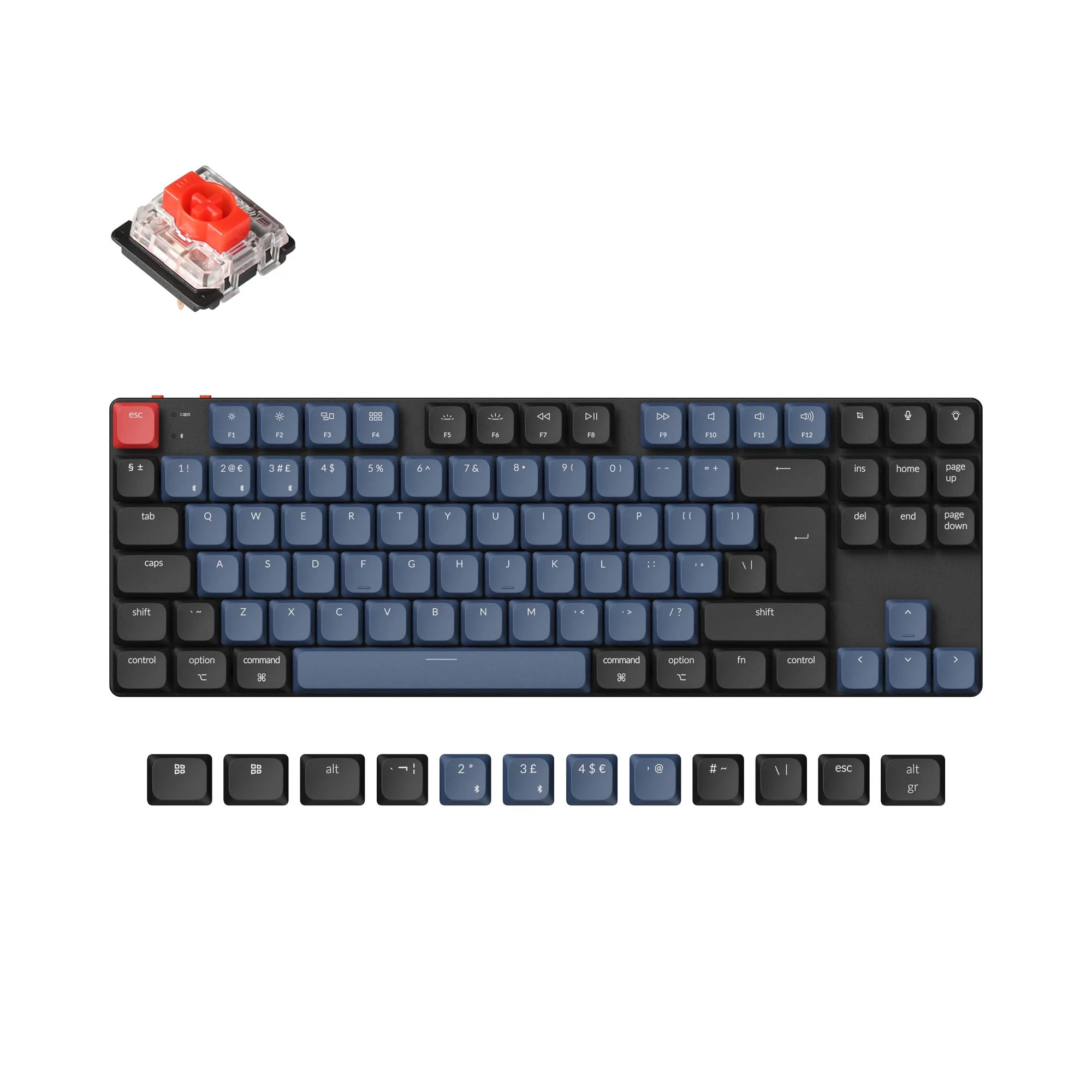 Keychron K1 Pro QMK/VIA Wireless Custom Mechanical Keyboard ISO Layout