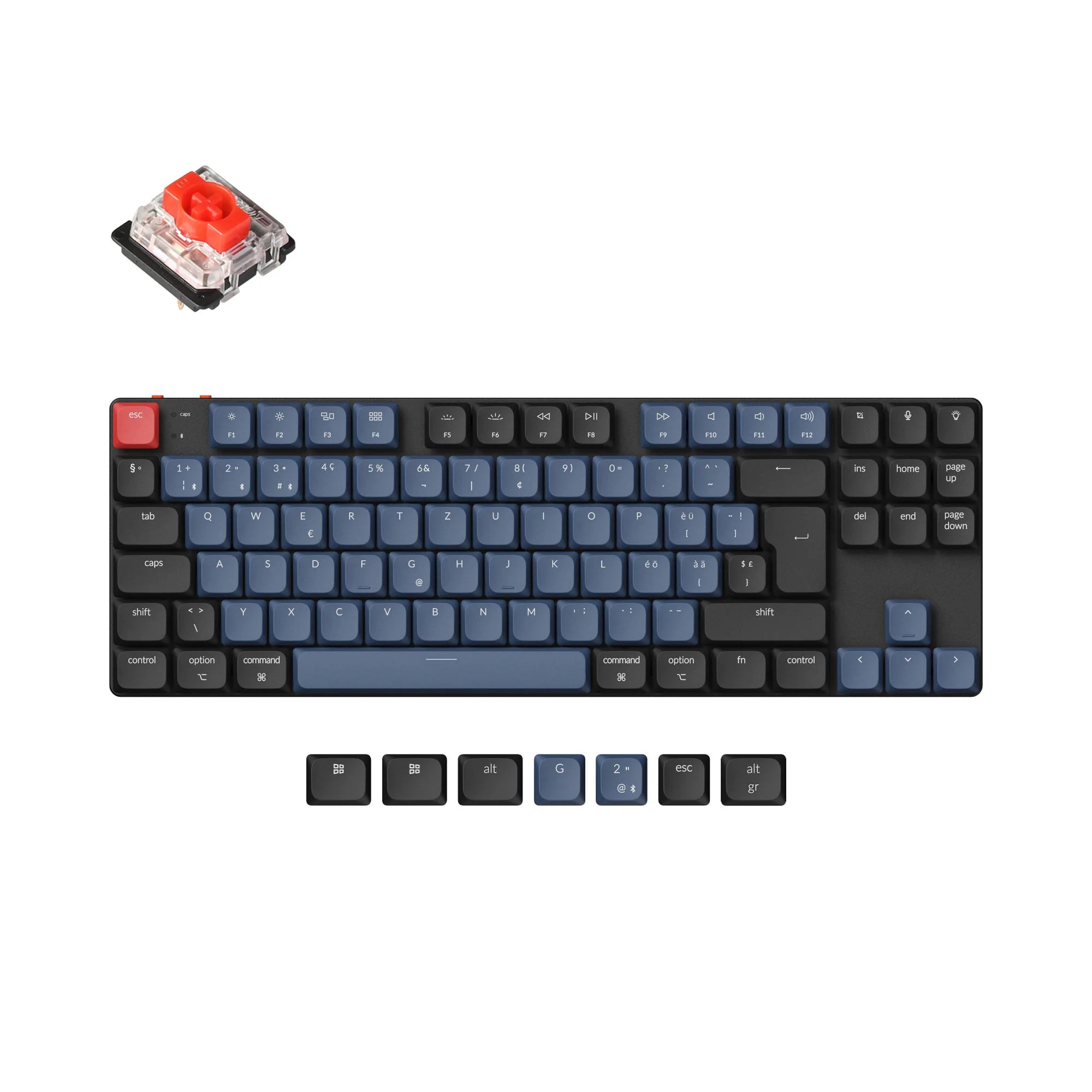 Keychron K1 Pro QMK/VIA Wireless Custom Mechanical Keyboard ISO Layout - View 5