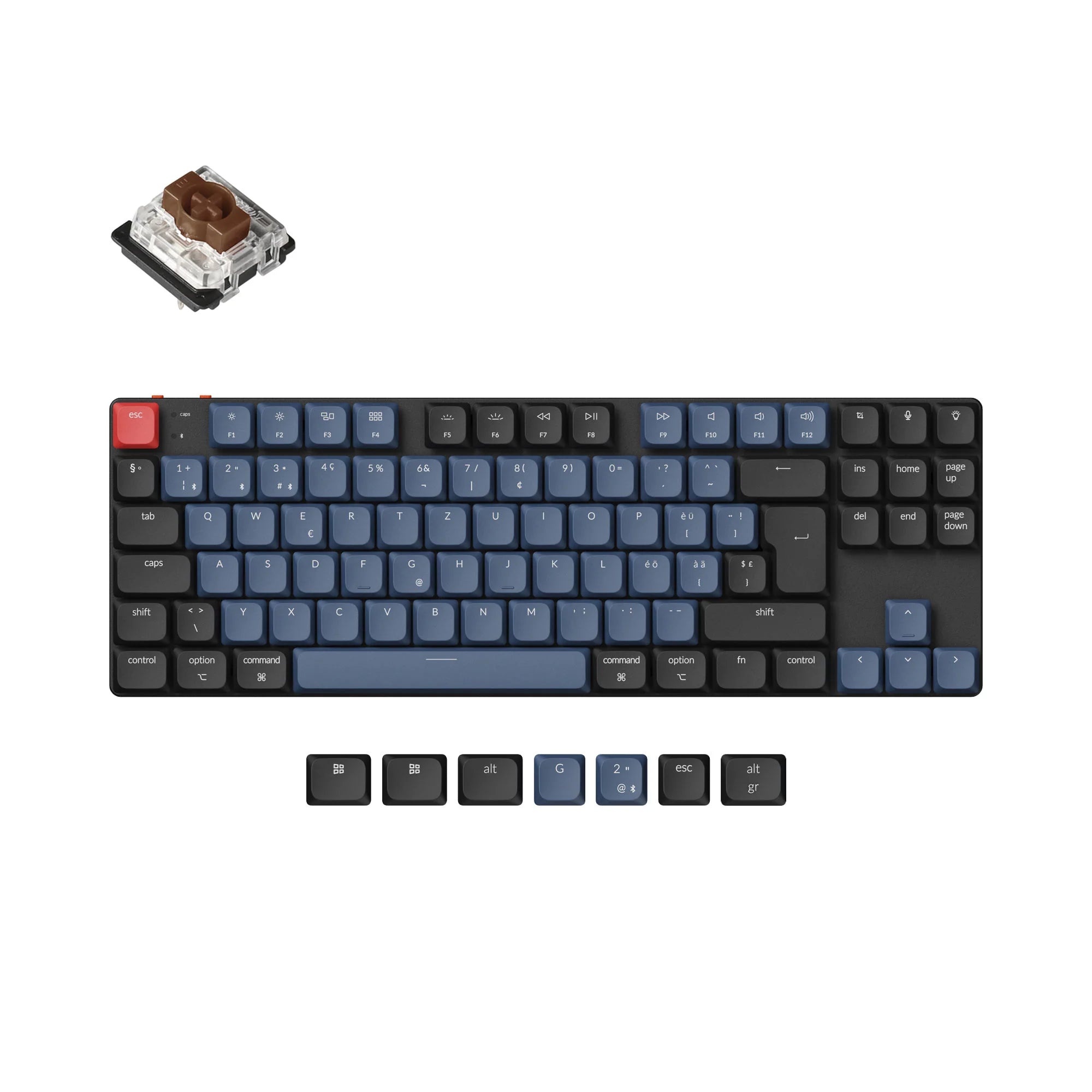 Keychron K1 Pro QMK/VIA Wireless Custom Mechanical Keyboard ISO Layout - View 6