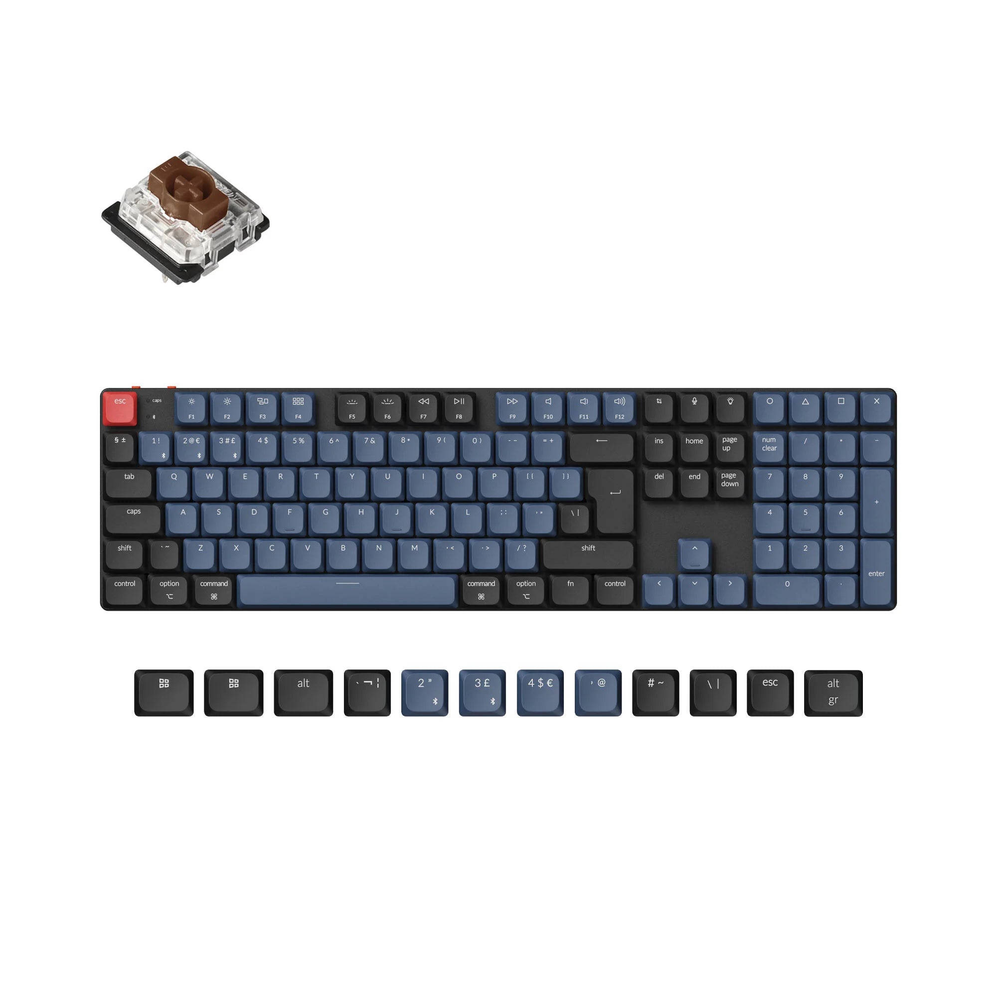 Keychron K5 Pro QMK/VIA Wireless Custom Mechanical Keyboard ISO Layout - View 2