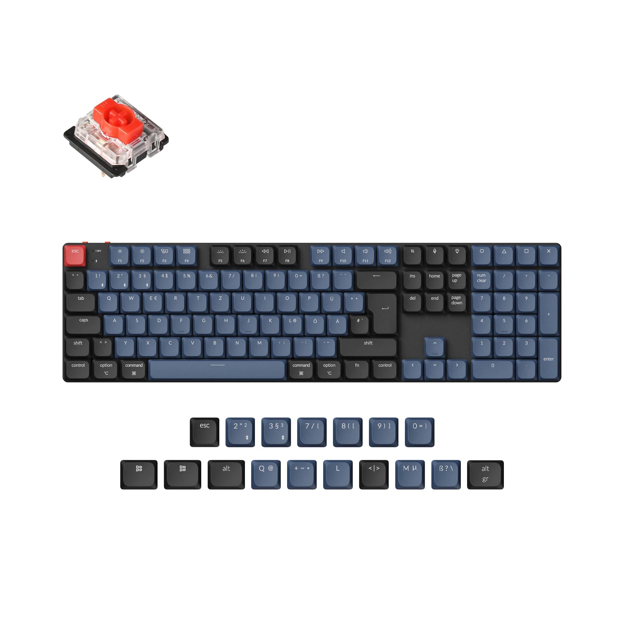 Keychron K5 Pro QMK/VIA Wireless Custom Mechanical Keyboard ISO Layout - View 3